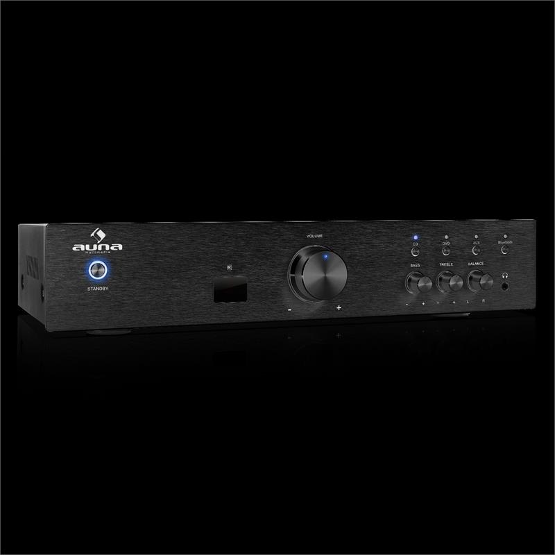 Hi-fi zosilňovač Auna AV2-CD508BT, čierny, AUX, bluetooth – Obrázok 2