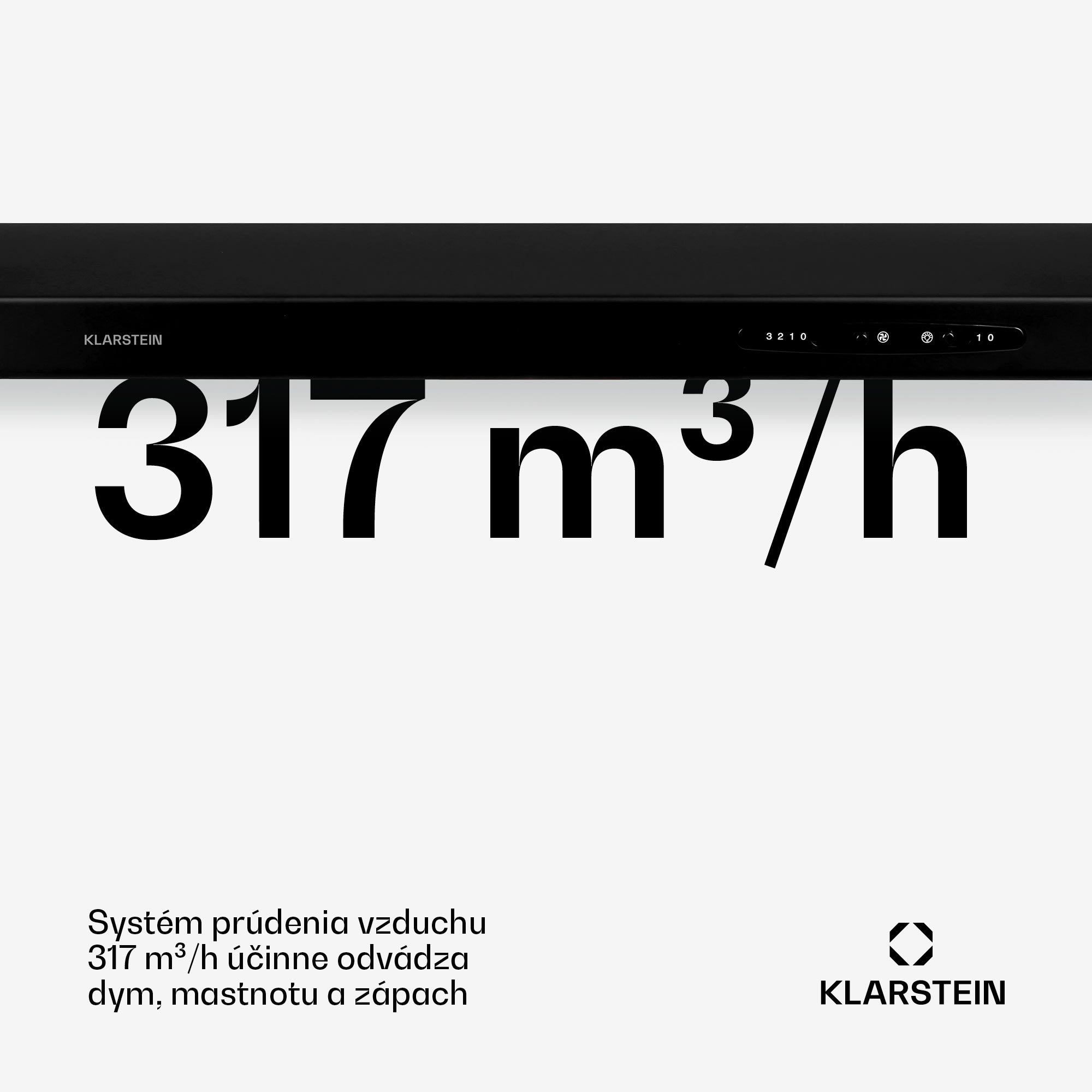 Klarstein UW60BL digestorová odsávačka 60 cm podskrinková LED 208 m³/h – Obrázok 4