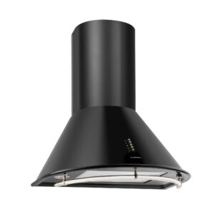 Klarstein Noir, digestor, 60 cm, komínový, 352 m³/h, retro dizajn, nehrdzavejúca oceľ, čierny