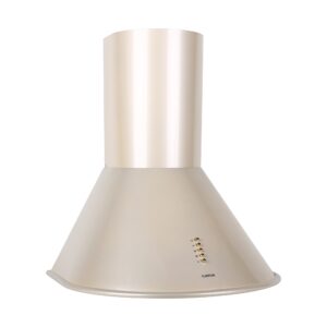 Klarstein Lumio, digestor, 60 cm, komínový, 352 m³/h, retro dizajn, nehrdzavejúca oceľ, champagne