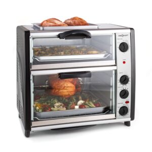 OneConcept All-You-Can-Eat – dvojitá rúra s grilovacou platňou, 42 litrov, 2350 W