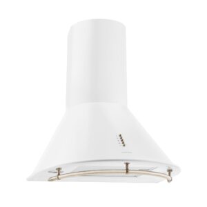 Klarstein Lumio Primo, digestor, 60 cm, komínový, 352 m³/h, retro dizajn, nehrdzavejúca oceľ, biely