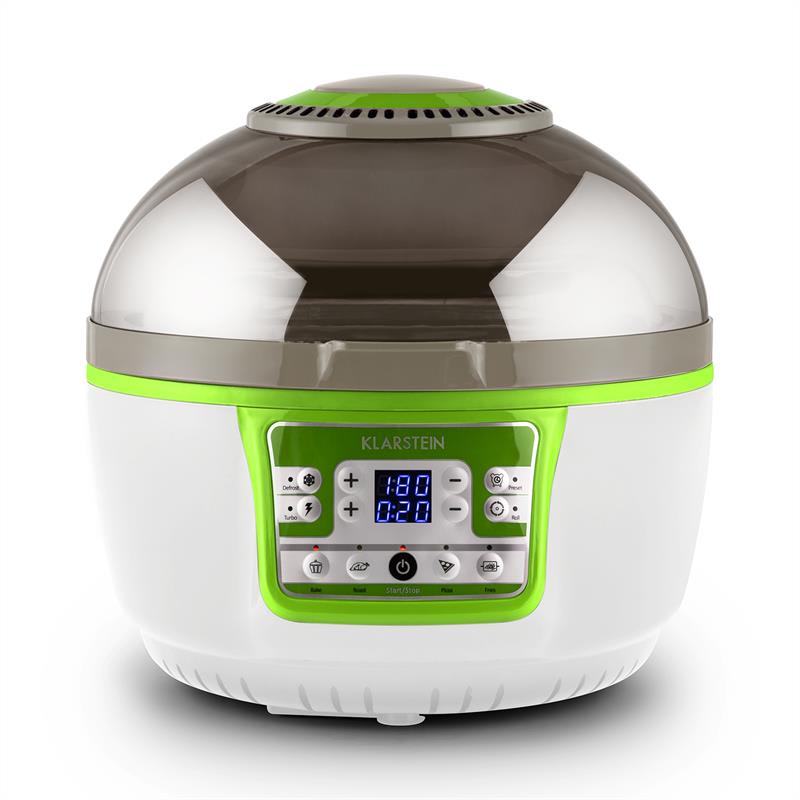 Klarstein VitAir Turbo, teplovzdušná fritéza, 1400 W, 10 l, zeleno-biela – Obrázok 5