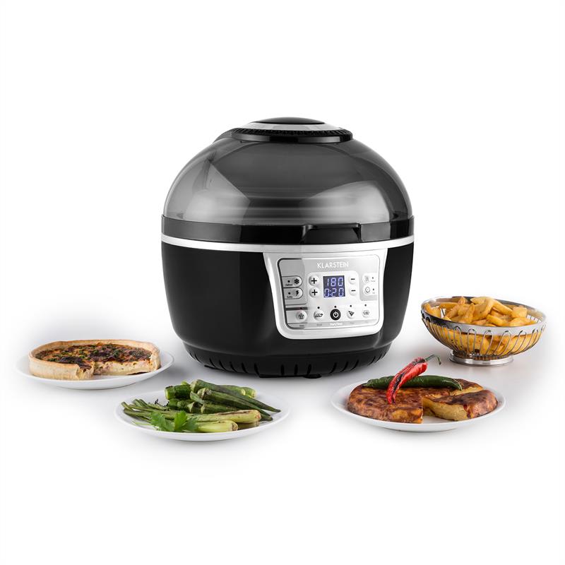 Klarstein VitAir Turbo, teplovzdušná fritéza, 1400 W, 10 L, sivo-čierna – Obrázok 3