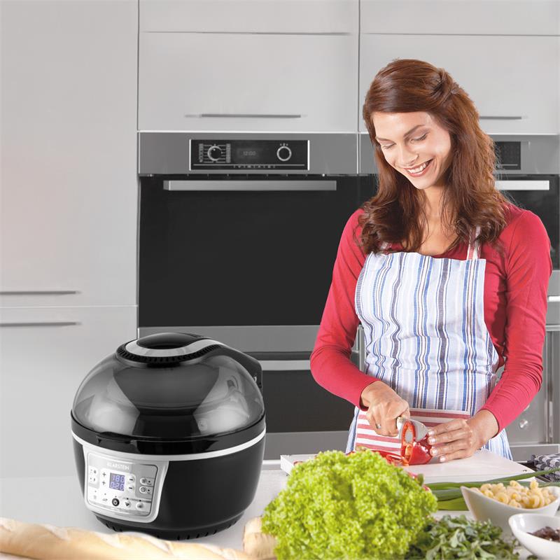 Klarstein VitAir Turbo, teplovzdušná fritéza, 1400 W, 10 L, sivo-čierna – Obrázok 4