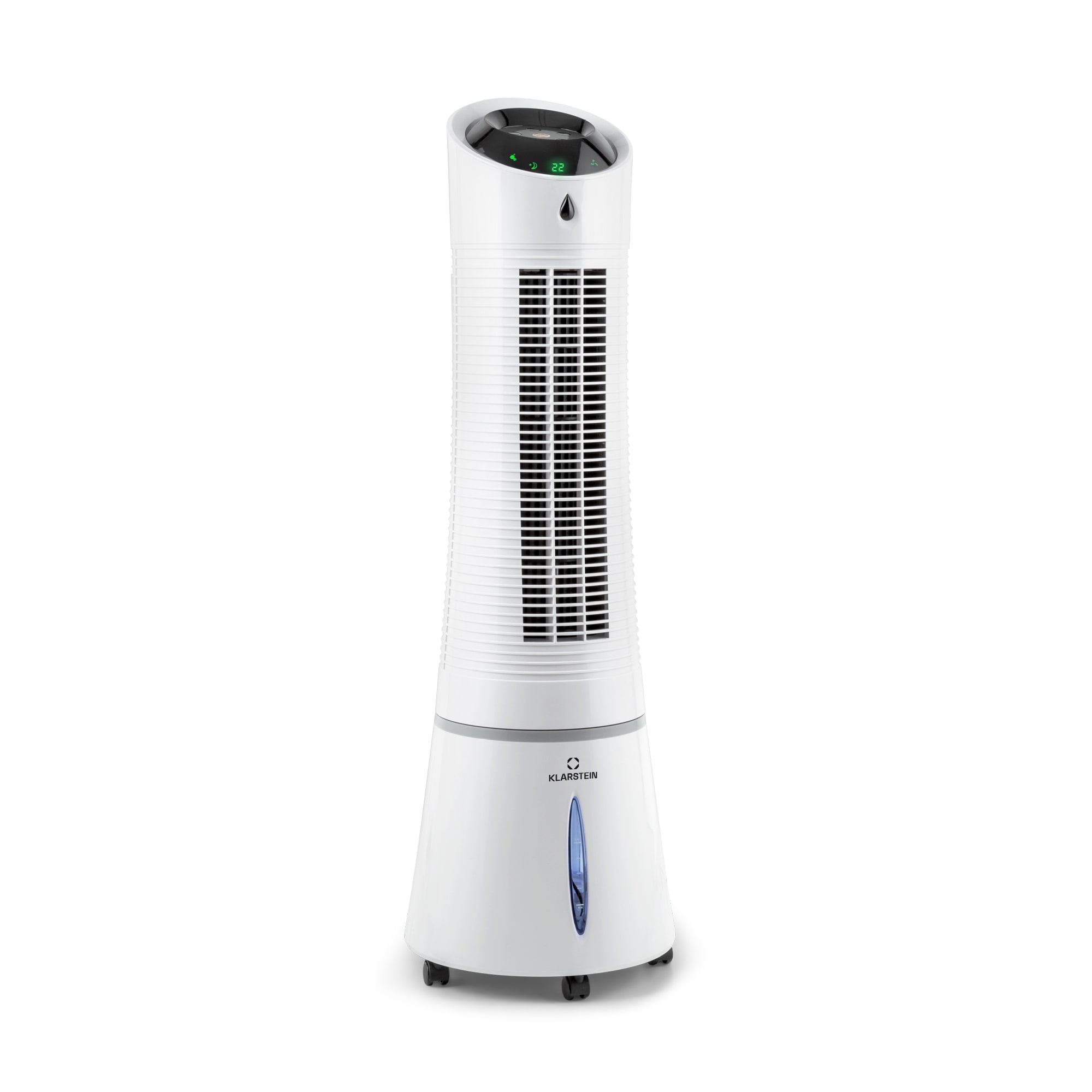 Klarstein Skyscraper Ice, 4 v 1 ochladzovač vzduchu, ventilátor, čistička vzduchu, zvlhčovač, 45 W, 180 m³/h, oscilácia, mobilný, diaľkové ovládanie