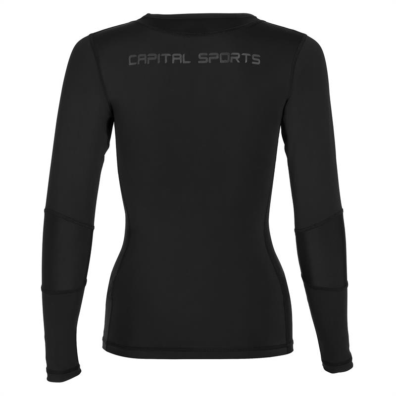 Capital Sports Beforce, čierne, kompresné tričko, tréningové tričko, dámske, XS – Obrázok 2