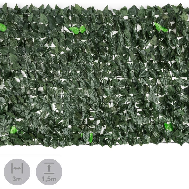 Blumfeldt Fency Dark Leaf, zástena, ochrana pred pozorovaním, ochrana pred vetrom, 300 x 150 cm, buk, tmavozelená – Obrázok 2