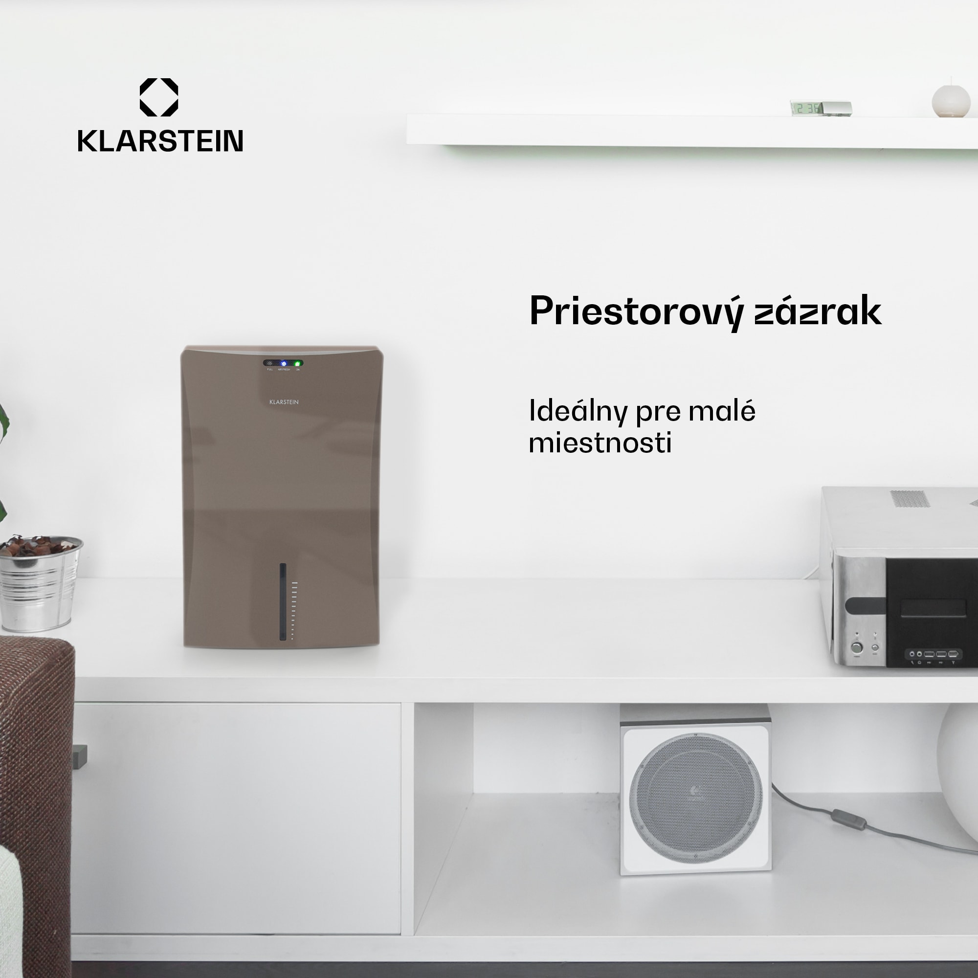 Klarstein Drybest 2000 2G, odvlhčovač vzduchu, ionizátor, 700 ml/d, 70 W, hnedá – Obrázok 3