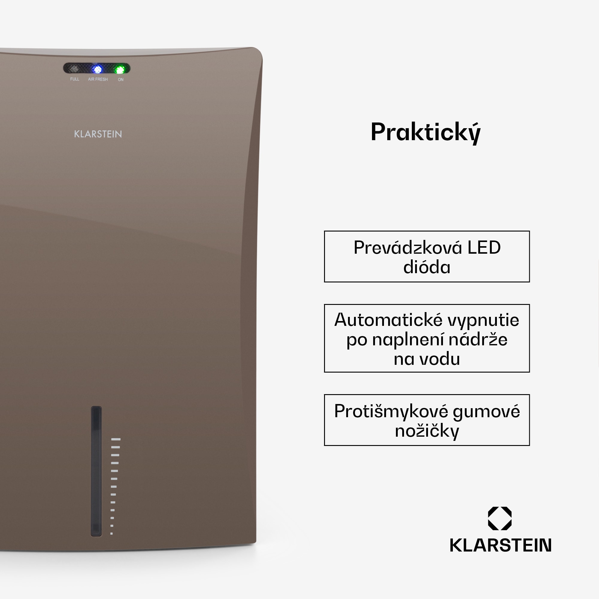 Klarstein Drybest 2000 2G, odvlhčovač vzduchu, ionizátor, 700 ml/d, 70 W, hnedá – Obrázok 4