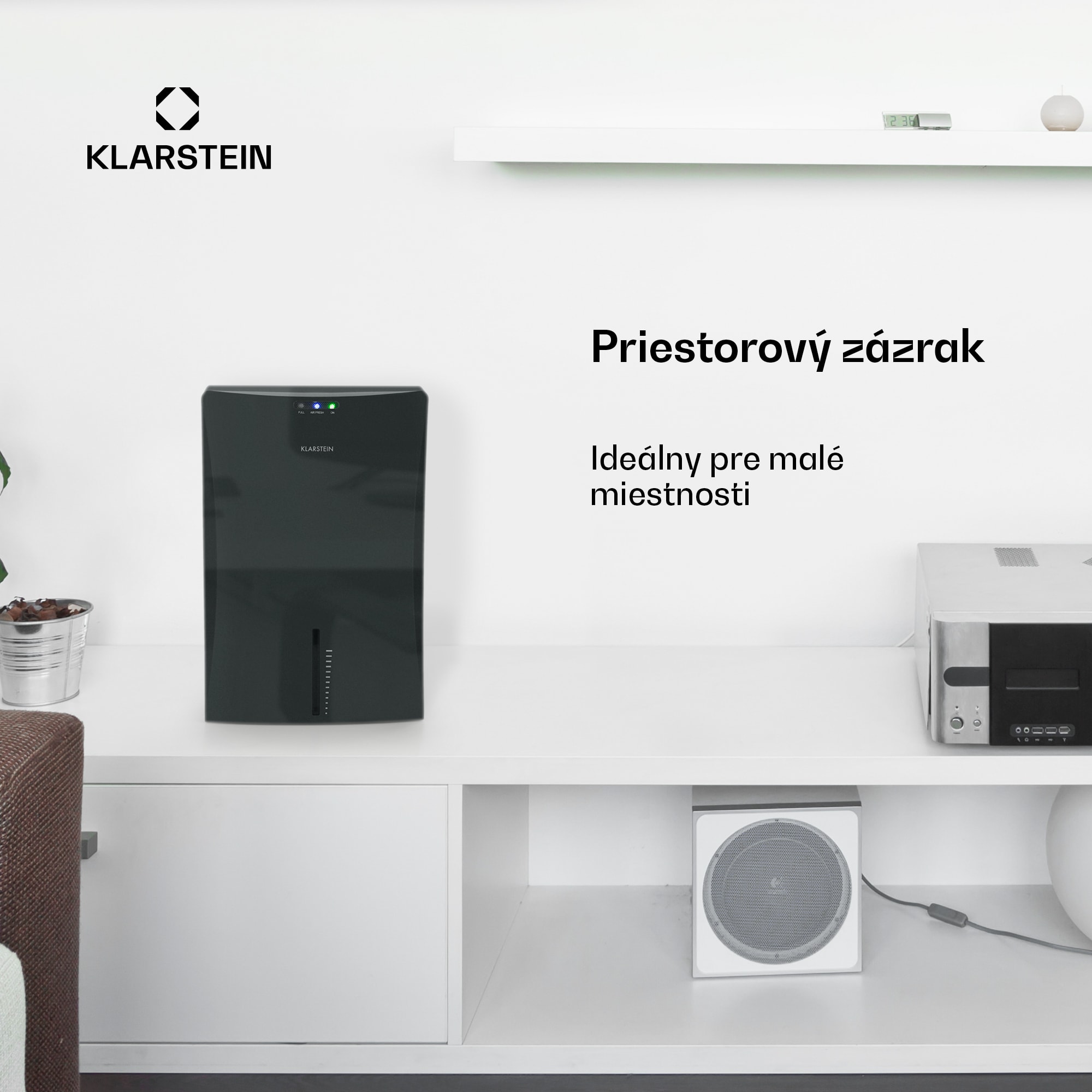 Klarstein Drybest 2000 2G, odvlhčovač vzduchu, ionizátor, 700 ml/d, 70 W, čierny – Obrázok 3