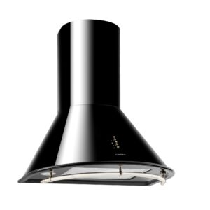 Klarstein Lumio Neo, digestor, 60 cm, komínový, 615 m³/h, retro dizajn, nehrdzavejúca oceľ, čierny