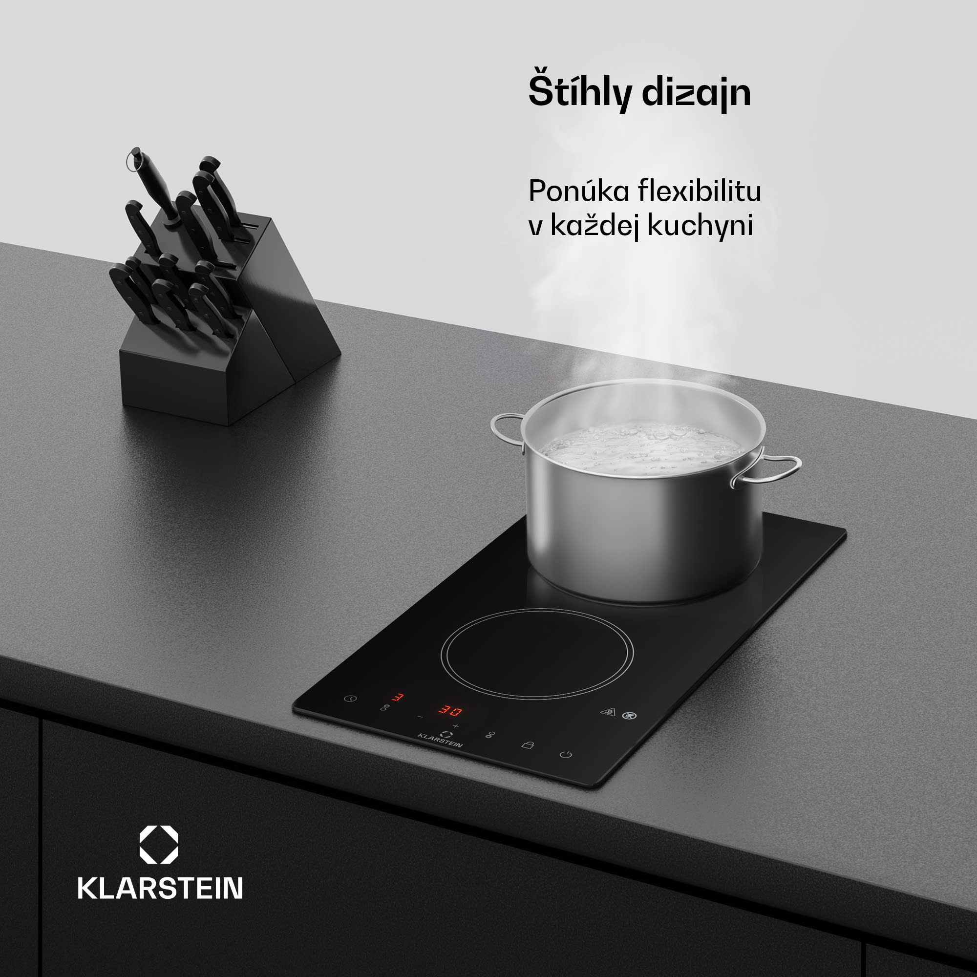 Klarstein VariCook Domino, indukčná varná doska, 2 platničky, 3000 W – Obrázok 2