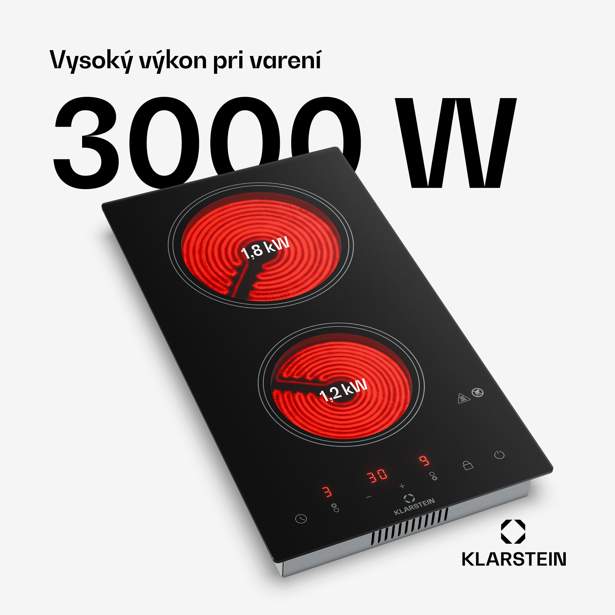 Klarstein VariCook Domino, indukčná varná doska, 2 platničky, 3000 W – Obrázok 3