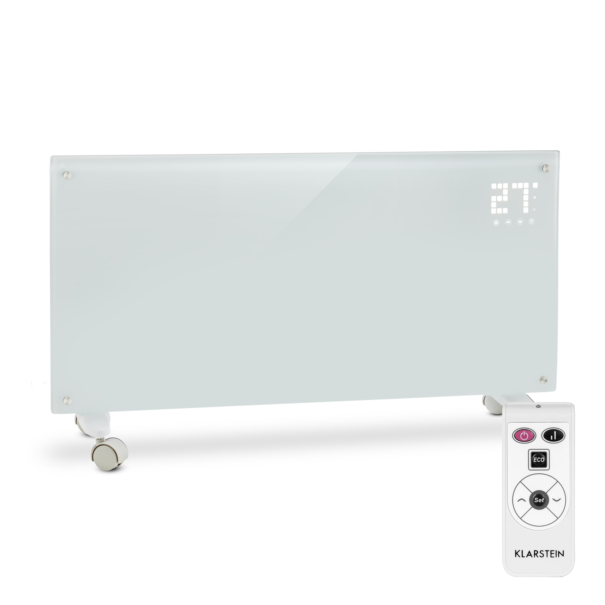 Klarstein Bornholm, konvektor, 2000 W, LED displej, 2 stupne ohrevu, biely