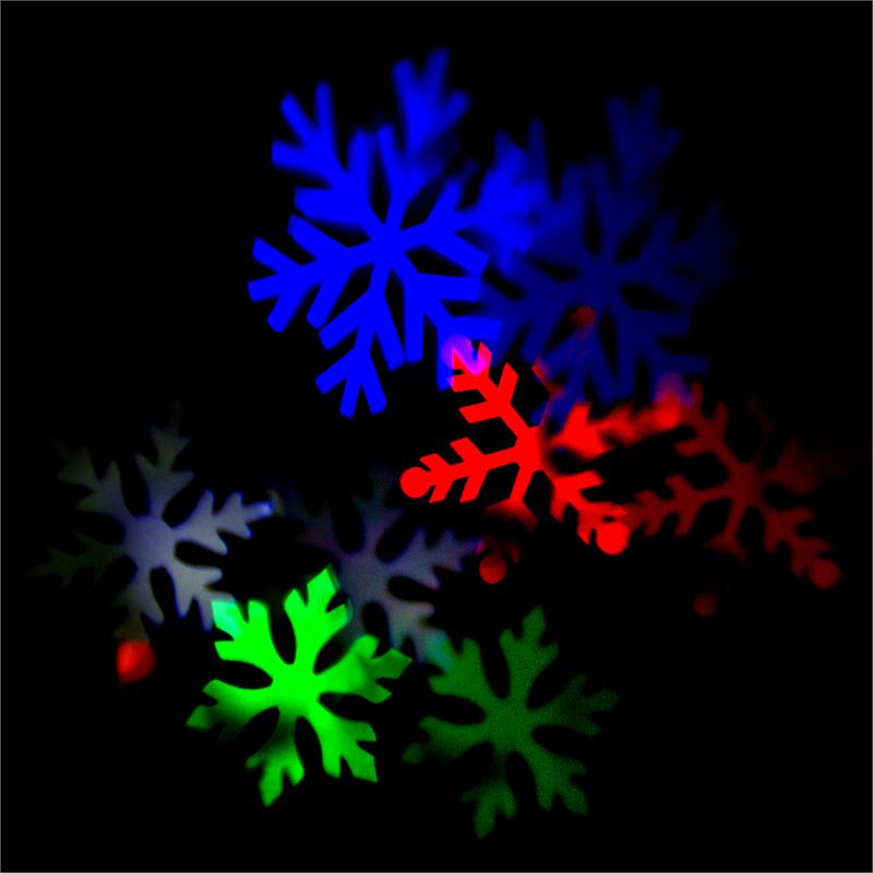 Blumfeldt Snowdance, LED projektor, snehové vločky, vodotesný, 4 farby, IP65 – Obrázok 2
