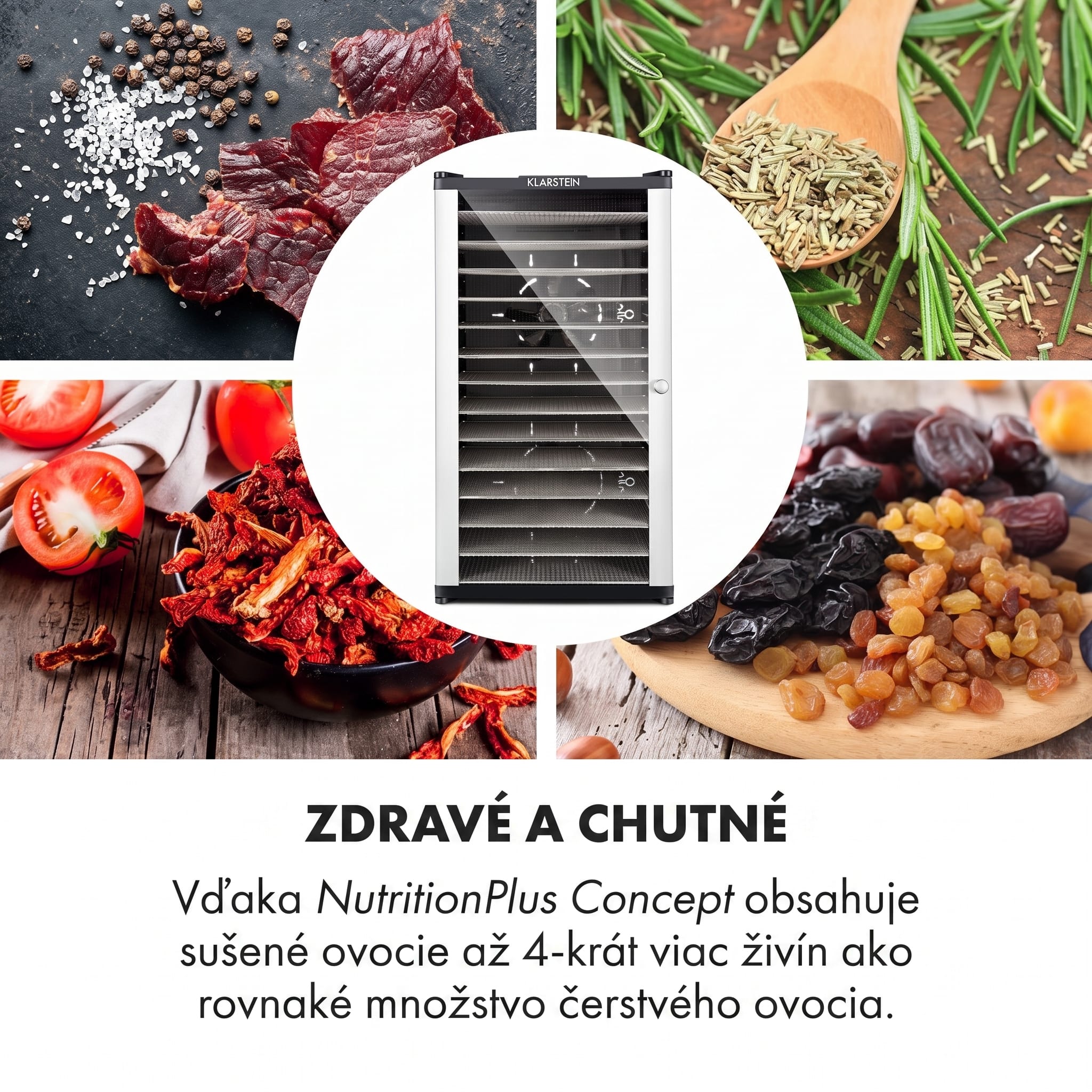 Klarstein Fruit Jerky 14, sušička ovocia, 1000 W, 30-70 °C, 14 poschodí, LCD displej – Obrázok 5