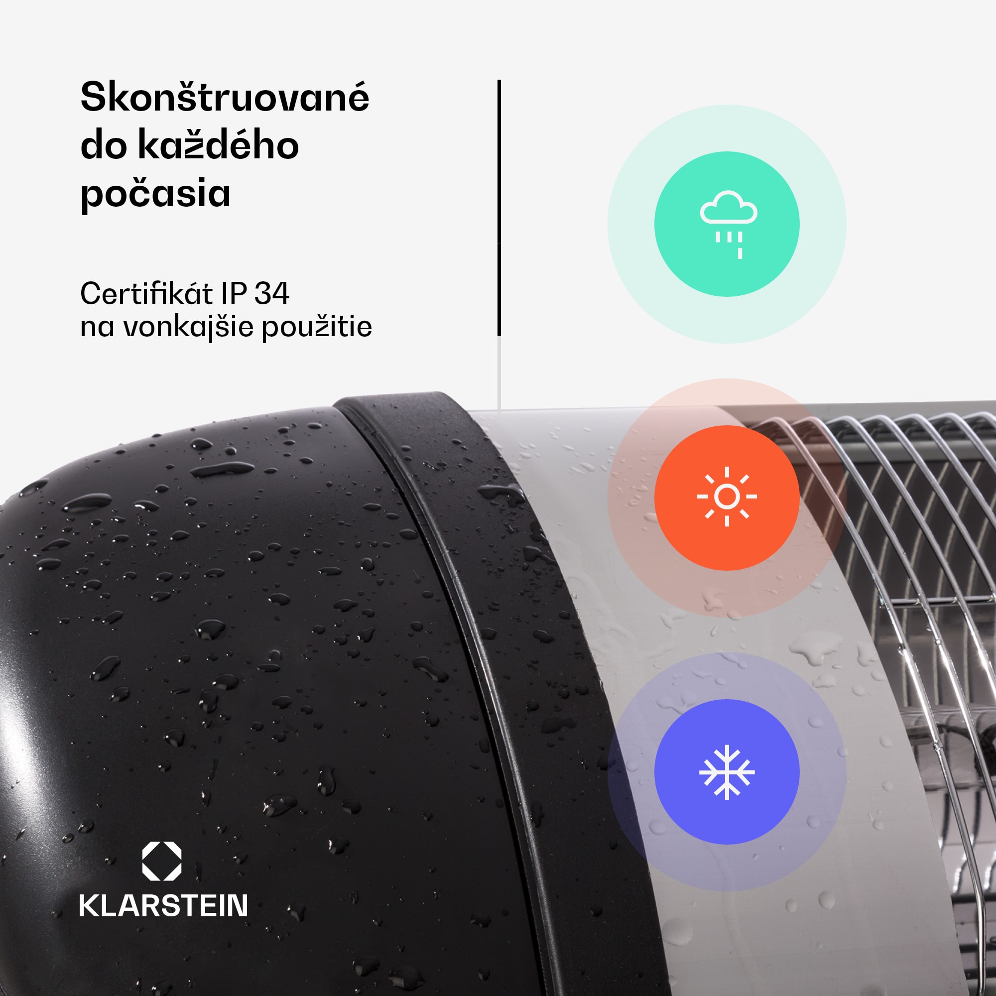 Blumfeldt Rising Sun, infračervený ohrievač, 2500 W, výškovo nastaviteľný, hliník – Obrázok 3