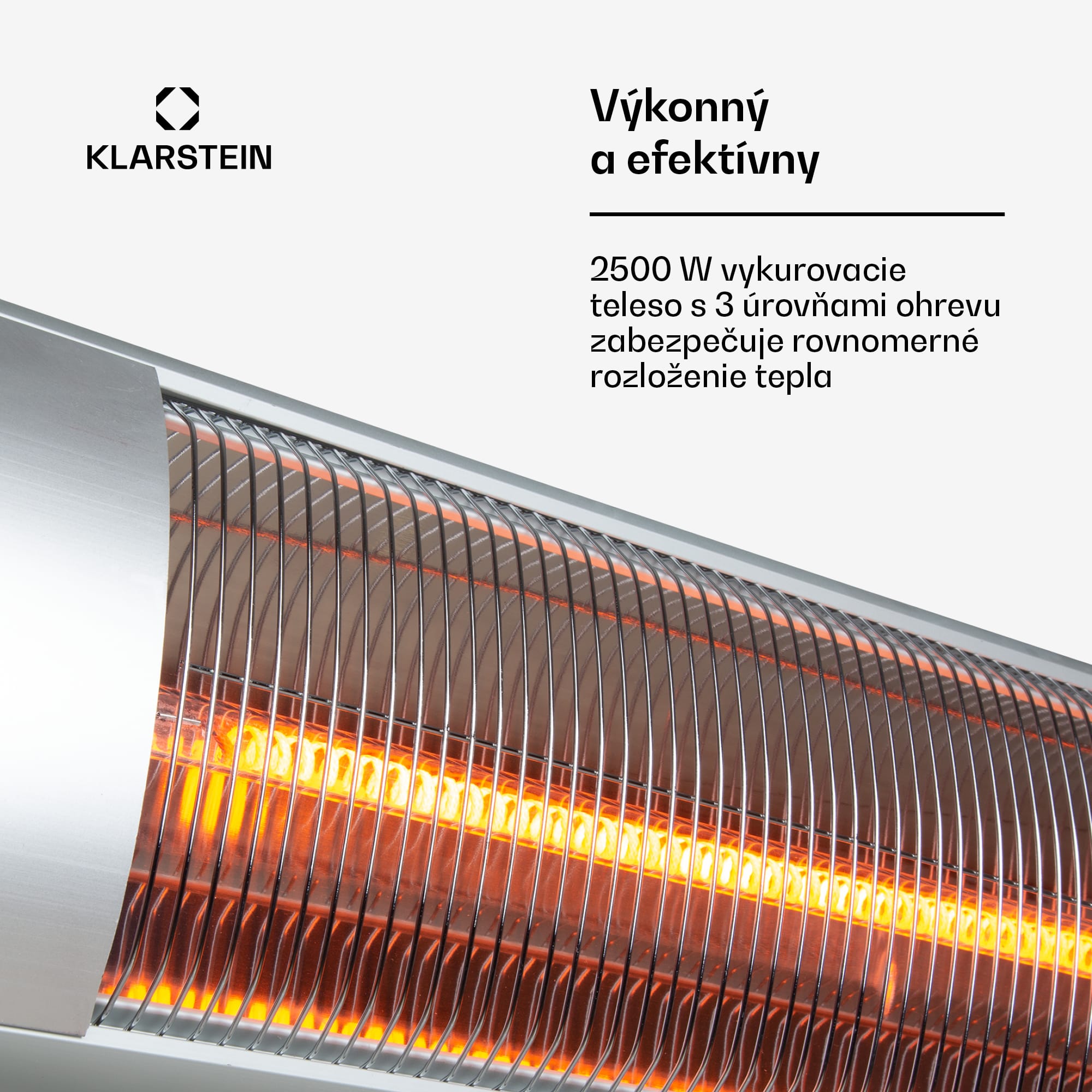 Blumfeldt Rising Sun, infračervený ohrievač, 2500 W, výškovo nastaviteľný, hliník – Obrázok 4