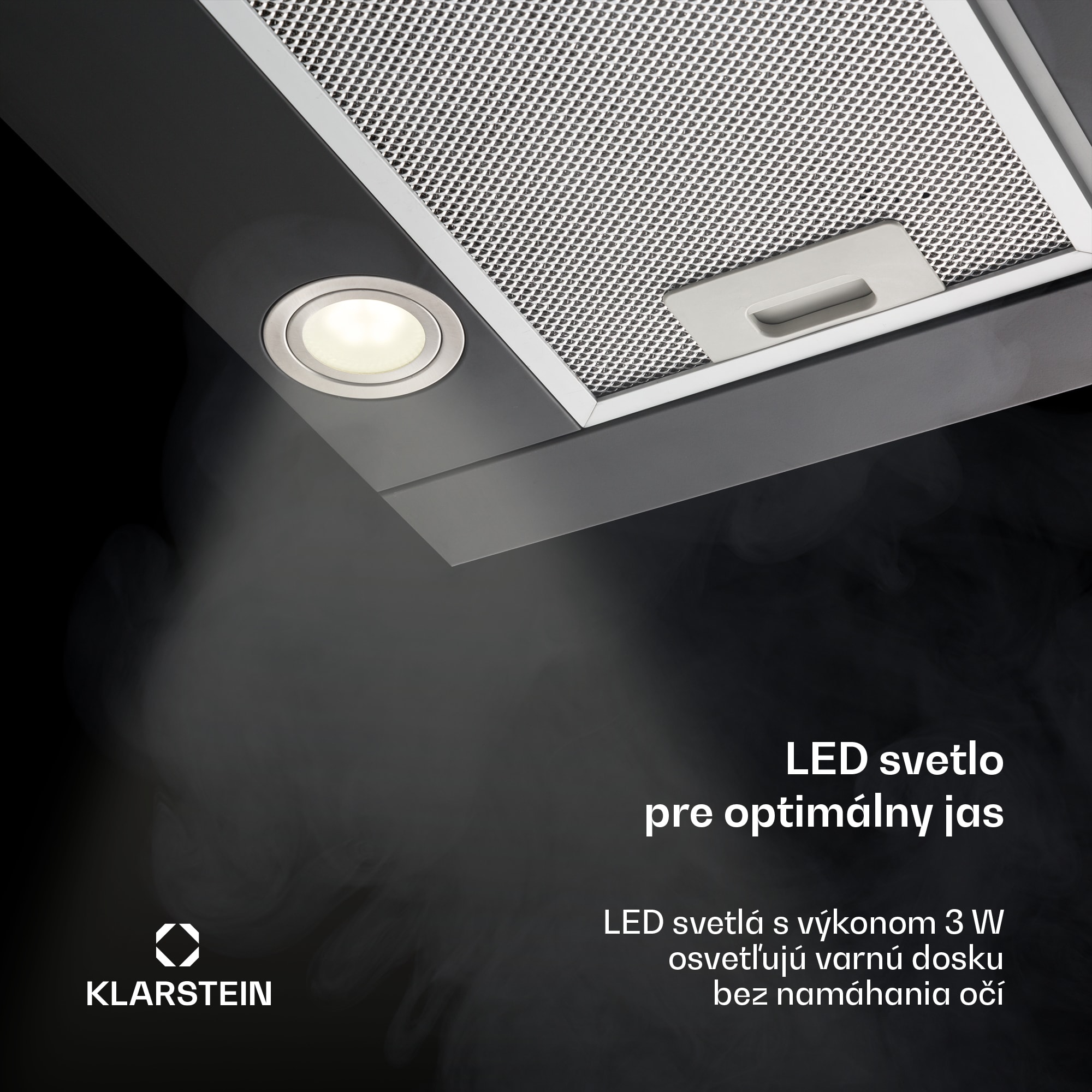 Klarstein Vinea, digestor, 60 cm, vstavaný, 560 m³/h, plochá konštrukcia, čierny – Obrázok 4