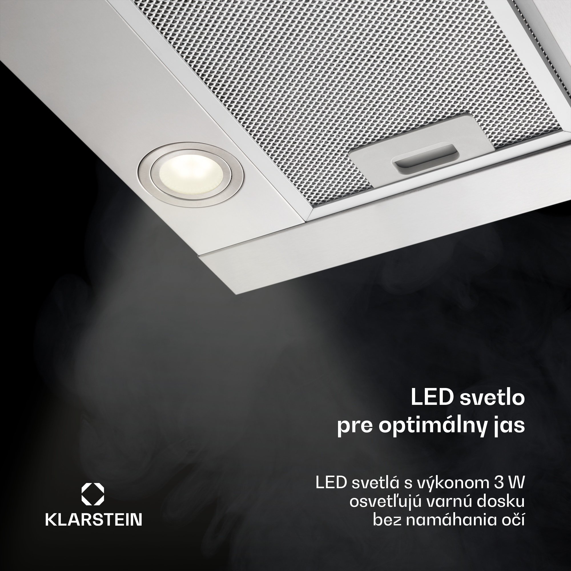 Klarstein Vinea, digestor, 60 cm, vstavaný, 560 m³/h, plochá konštrukcia, strieborný – Obrázok 4