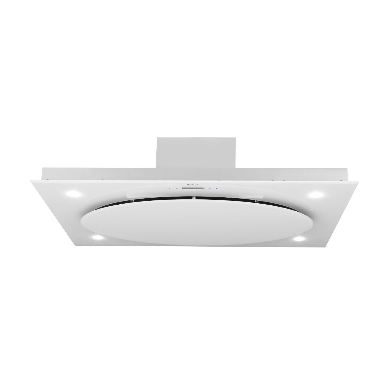 Klarstein Secret Service, digestor, 110 cm, stropný, 987 m³/h, sklo, LED, biely – Obrázok 3