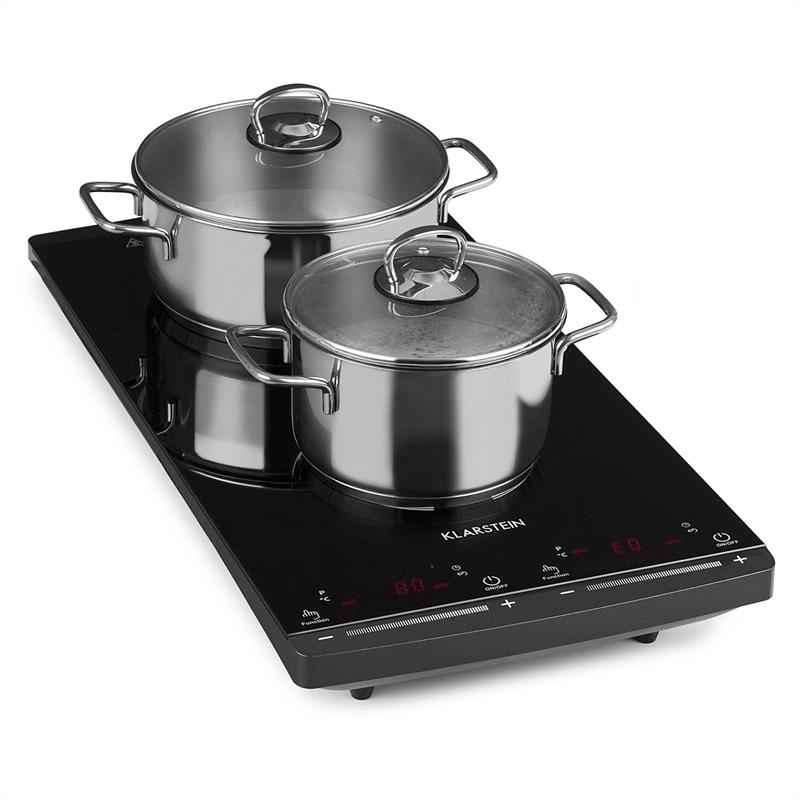 Klarstein VariCook Slim indukčný varič, 2900 W, 60-240 °C, 2 platne, čierna – Obrázok 3