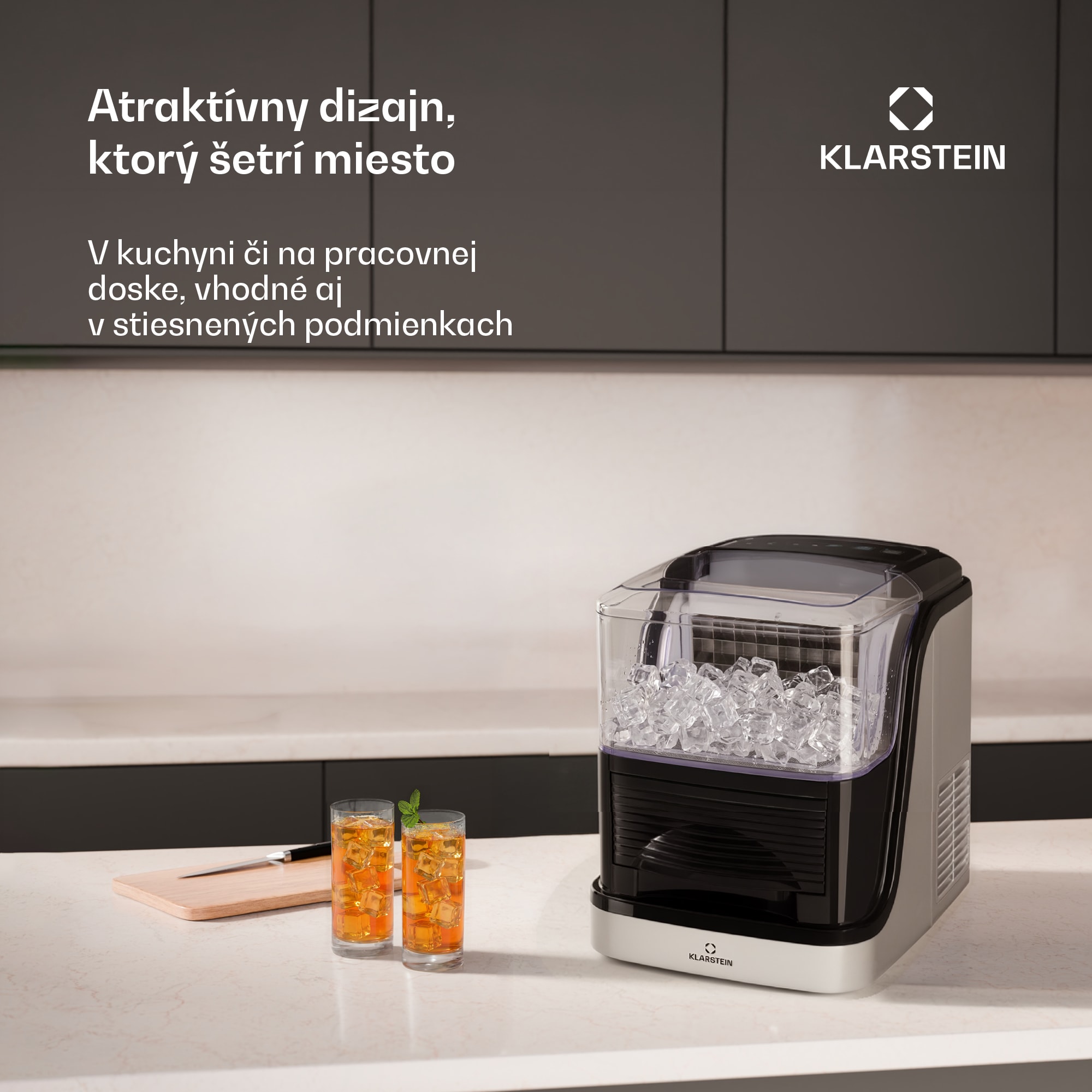 Klarstein Kristall ľadovač na ľadové kryštály 2 veľkosti 2,5l nádrž na vodu – Obrázok 3