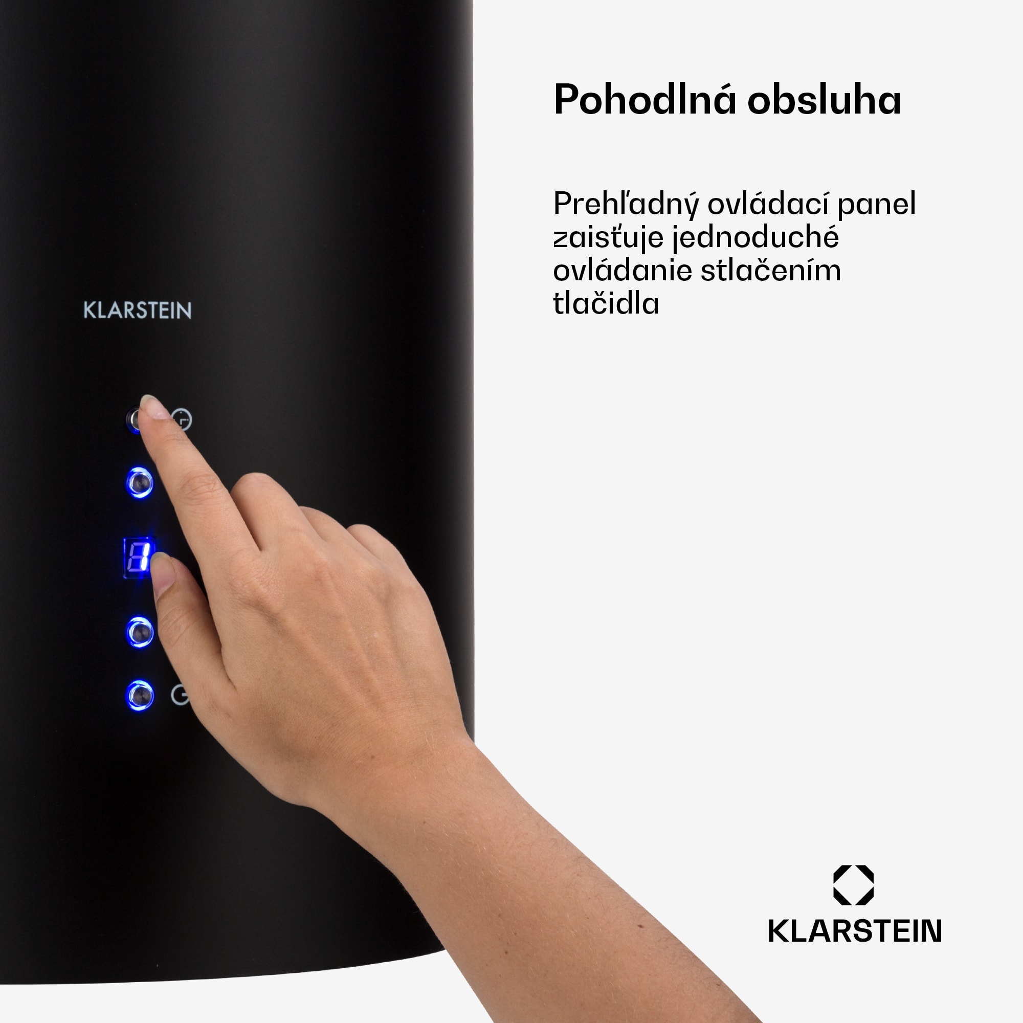 Klarstein Odsávač pár Barett v ostrovnom vyhotovení, Ø35 cm, recirkulačný režim, 522 m³/h, LED osvetlenie, filter s aktívnym uhlím – Obrázok 5