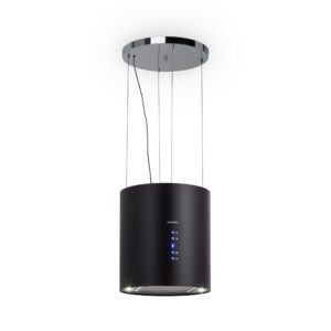 Klarstein Barett, digestor, 35 cm, ostrovčekový, 522 m³/h, LED, filter s aktívnym uhlím, čierny
