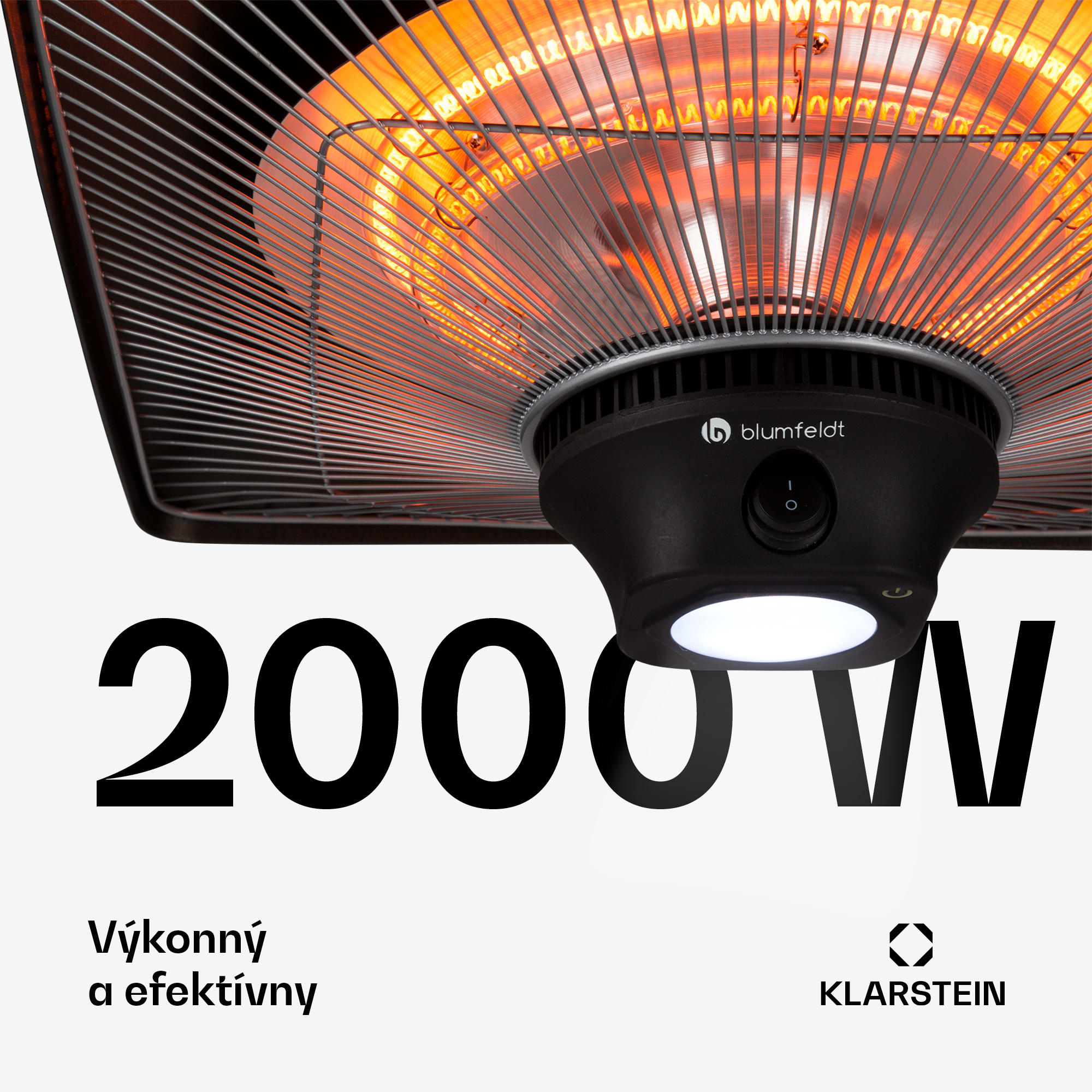 Blumfeldt Heat Square, infračervený ohrievač, 1000 / 2000 W, uhlíkové výhrevné teleso, IP24, LED – Obrázok 5