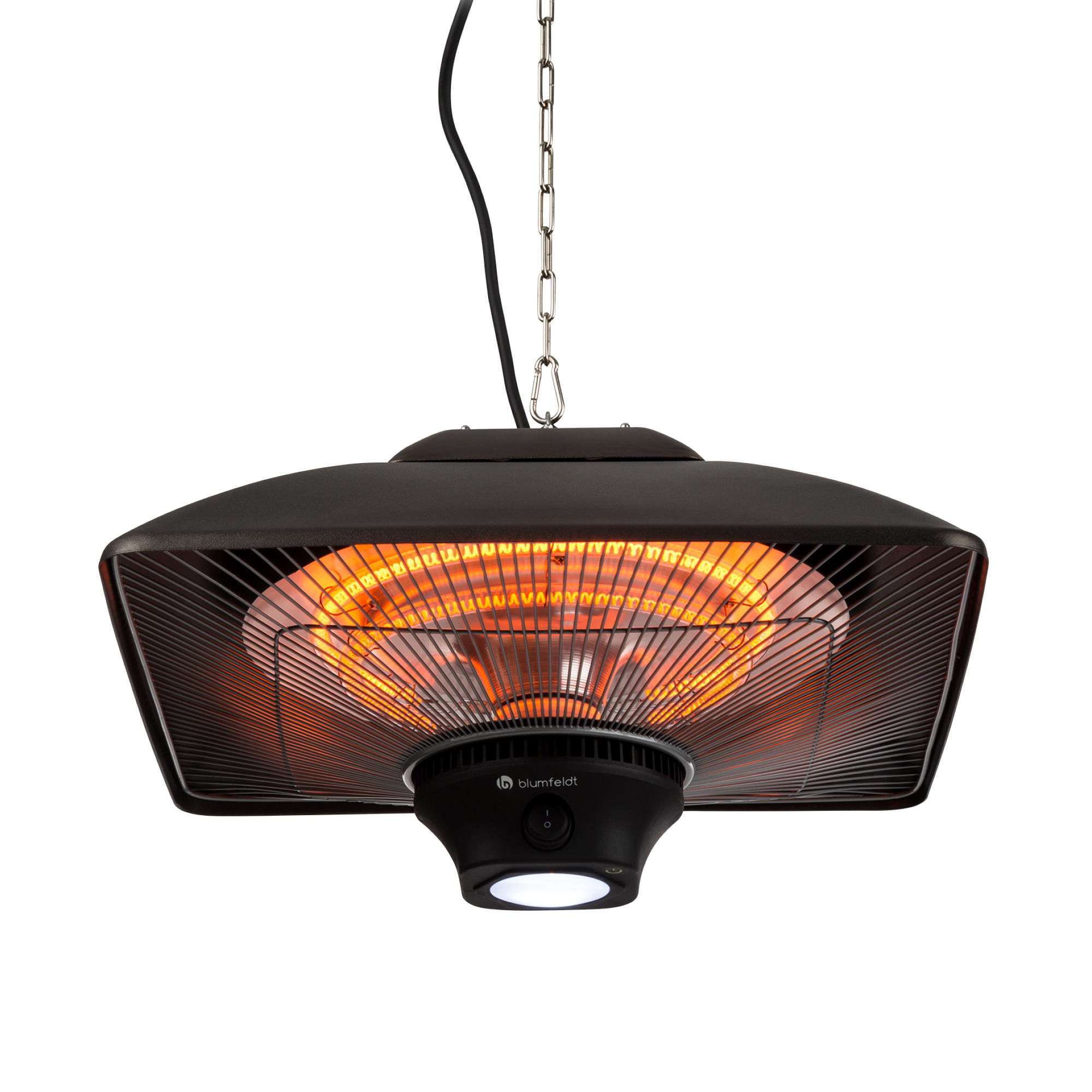 Blumfeldt Heat Square, infračervený ohrievač, 1000 / 2000 W, uhlíkové výhrevné teleso, IP24, LED