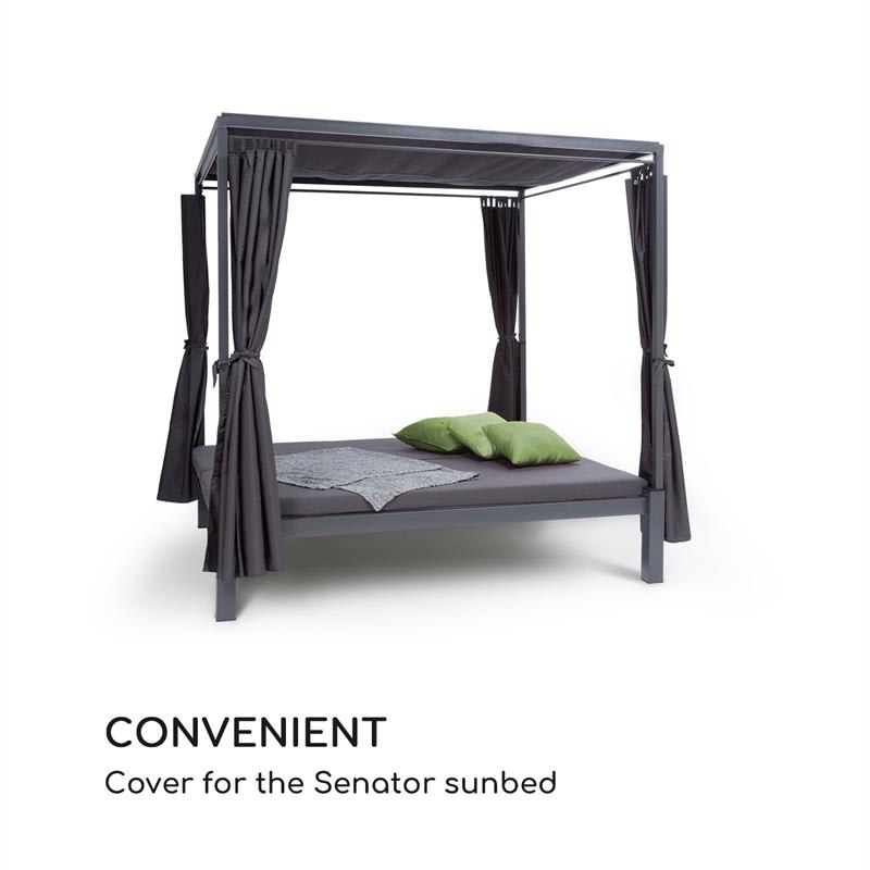 Blumfeldt Senator Cover, ochranný kryt, polyester, nepremokavý, zips, sivý – Obrázok 2