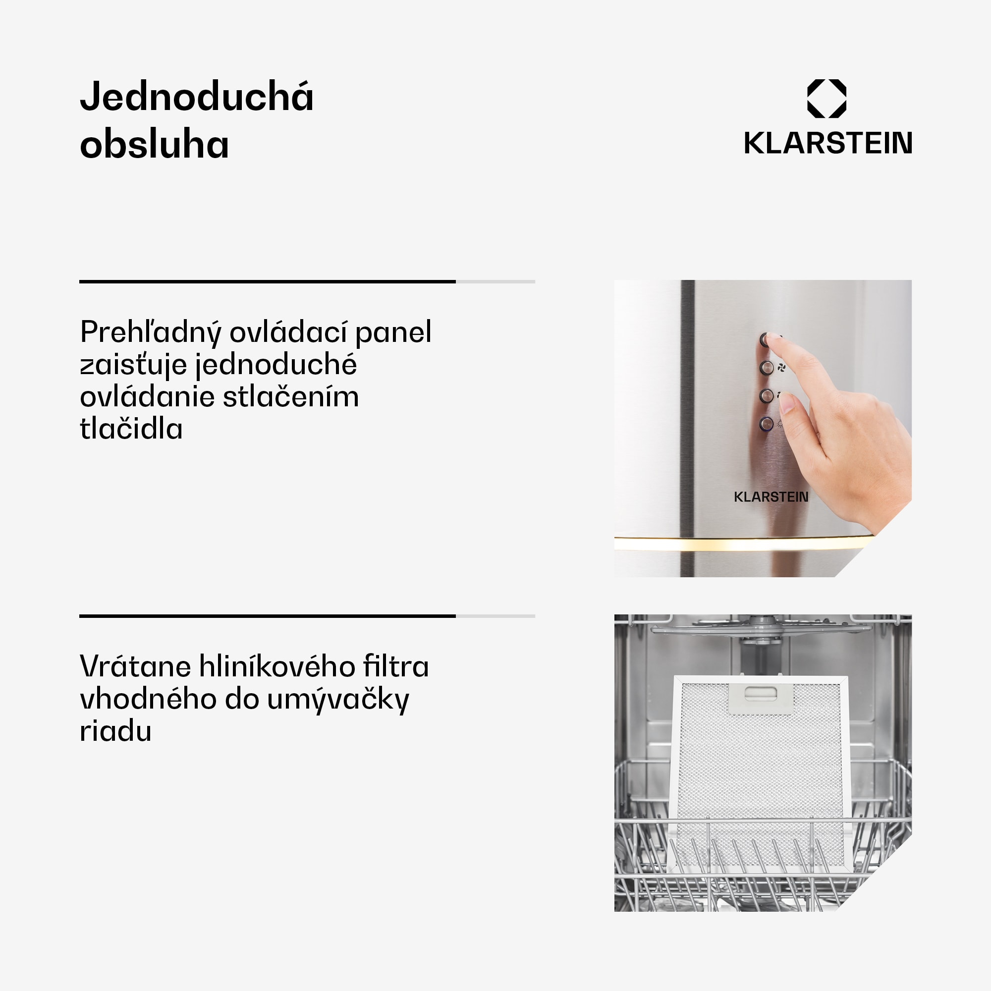Klarstein Tron Ambience ostrovná digestorová kapucňa Ø38cm, recirkulácia, 540 m³/h, LED, nerezová oceľ – Obrázok 5