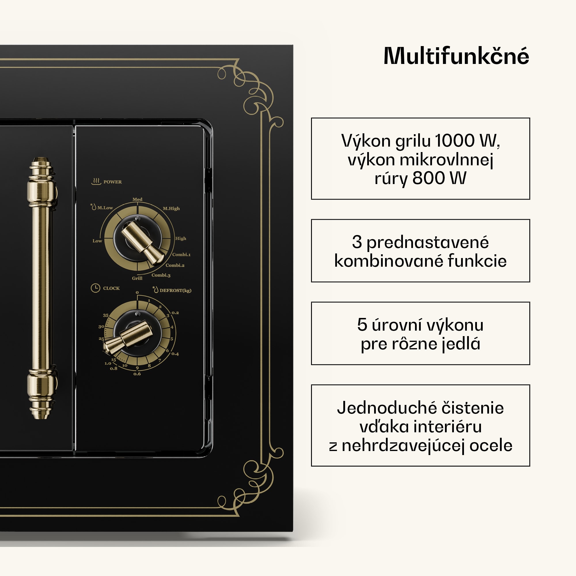 Klarstein Victoria 20, vstavaná mikrovlnná rúra, 20 l, 800 W, gril: 1000 W, čierna – Obrázok 5