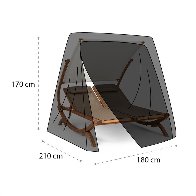 Blumfeldt Sonnendeck, ochranný kryt, polyester, nepremokavý, čierny – Obrázok 3