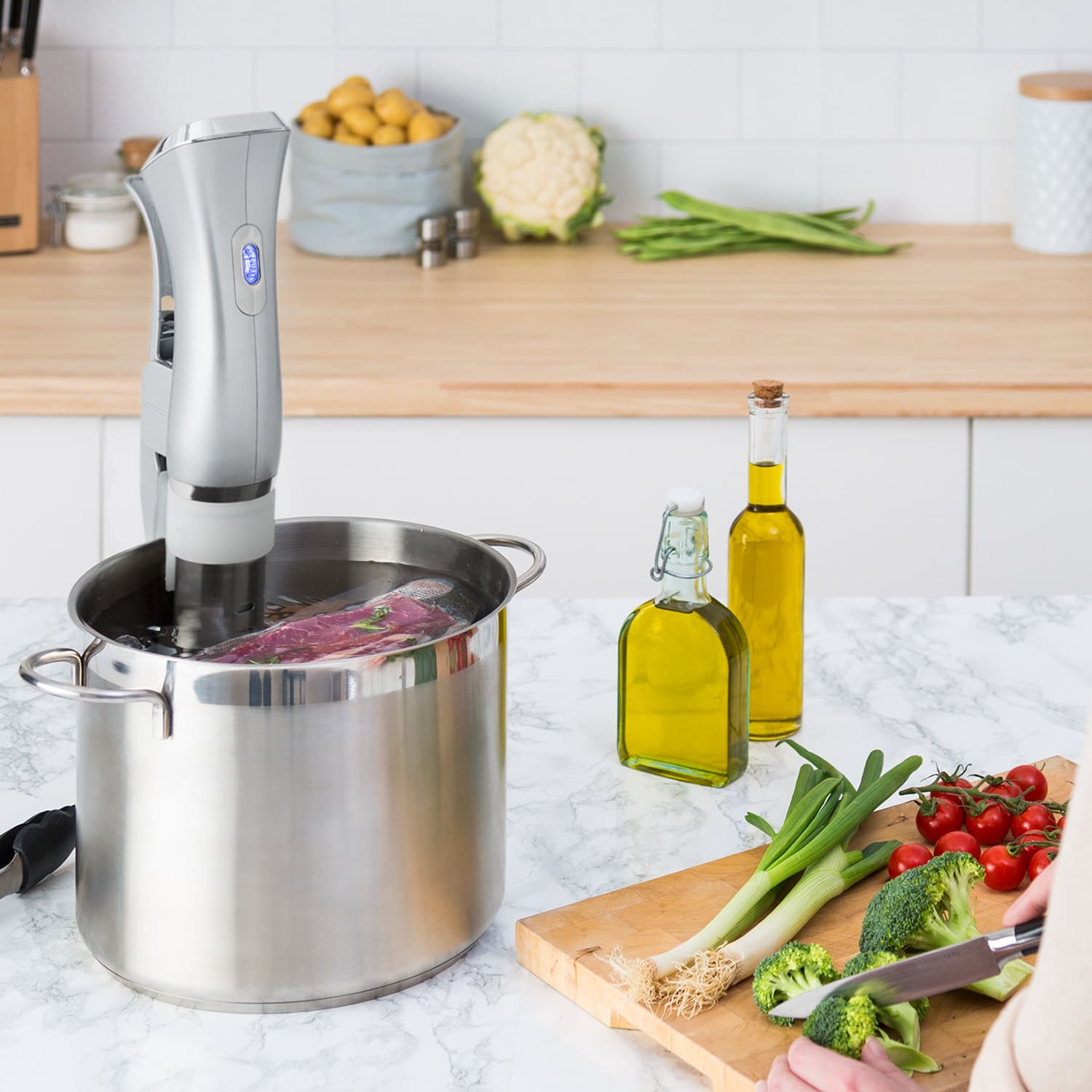 Klarstein Quickstick, Sous Vide varič, 20 l, termostat, cirkulačné čerpadlo, nehrdzavejúca oceľ – Obrázok 2