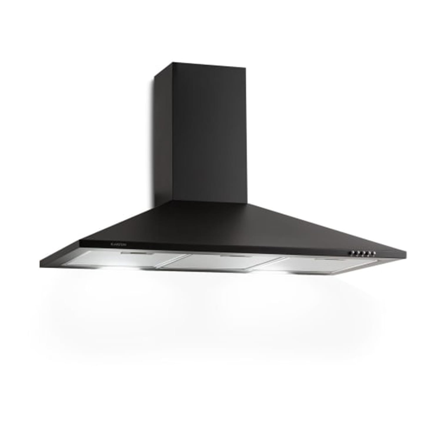 Klarstein Zugspitze 90, digestor, 90 cm, nástenný, 324 m³/h, LED, čierny