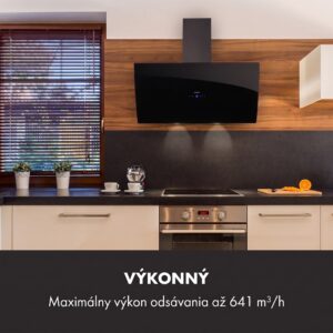 Klarstein Annabelle 90, digestor, 90 cm, nástenný, 641 m³/h, dotykový panel, sklo, čierny