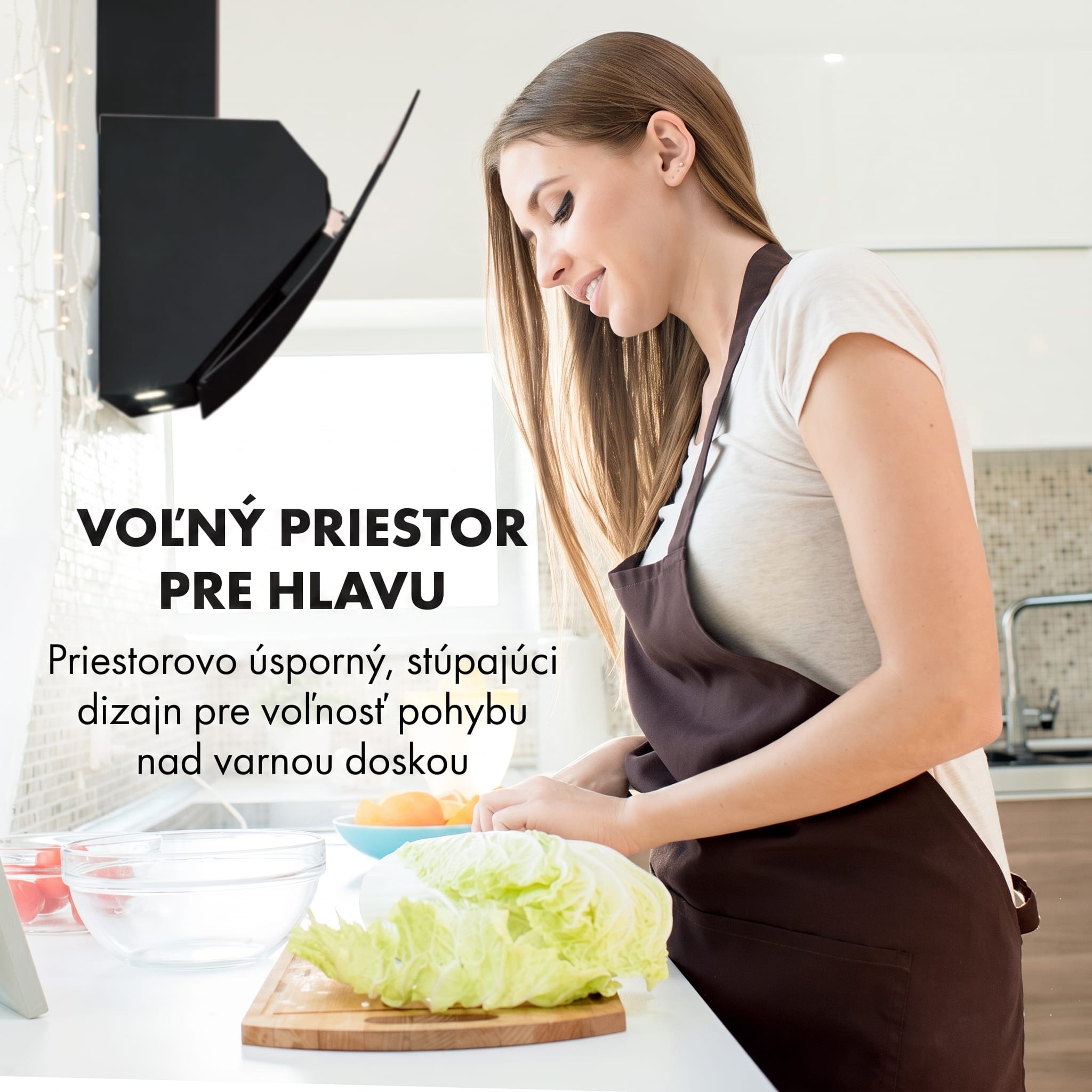 Klarstein Annabelle 90, digestor, 90 cm, nástenný, 641 m³/h, dotykový panel, sklo, čierny – Obrázok 3