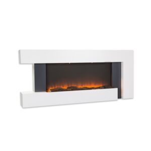 Klarstein Studio Light & Fire 2, elektrický krb, 1000/2000 W, MDF, diaľkové ovládanie, biely