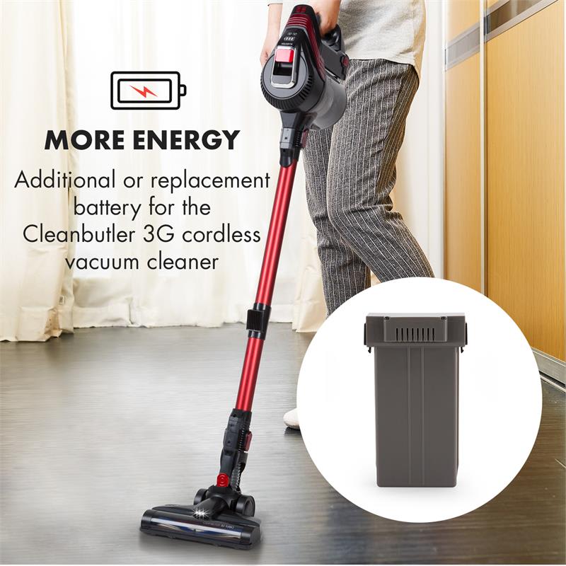 Klarstein Cleanbutler 3G Turbo, Li-Ion akumulátor, náhradný diel, príslušenstvo, 47.09 Wh – Obrázok 2