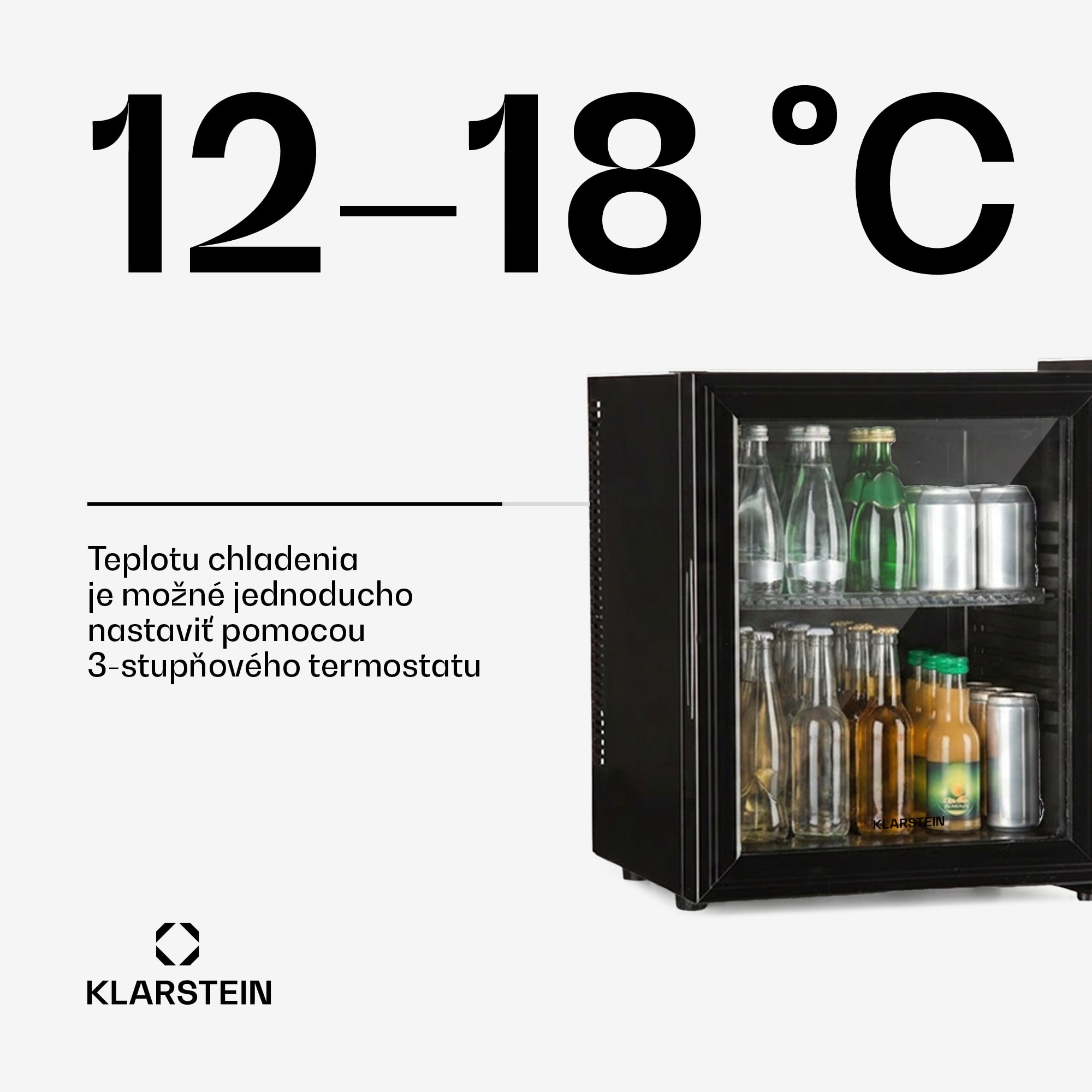 Klarstein Brooklyn 23, mini chladnička, sklenené dvierka, LED osvetlenie, police – Obrázok 4