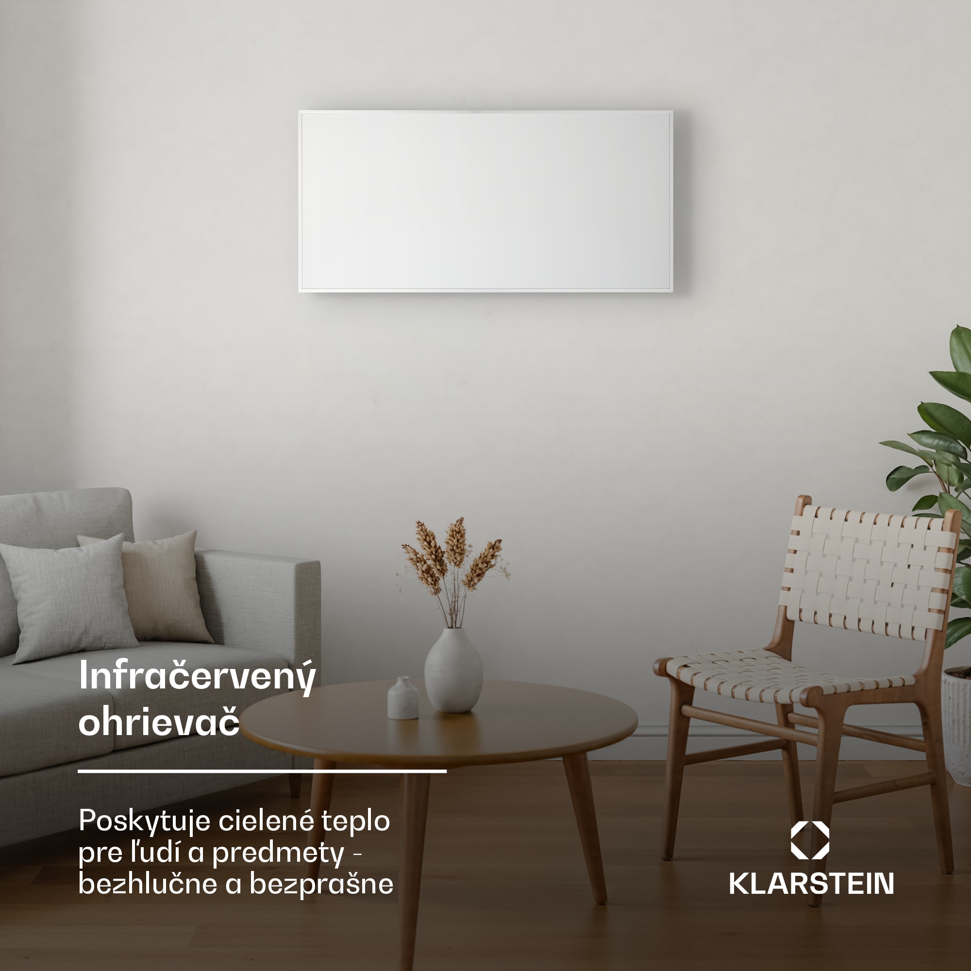 Klarstein Wonderwall Smart infračervený ohrievač 60x120cm App 720W časovač IP24 – Obrázok 4
