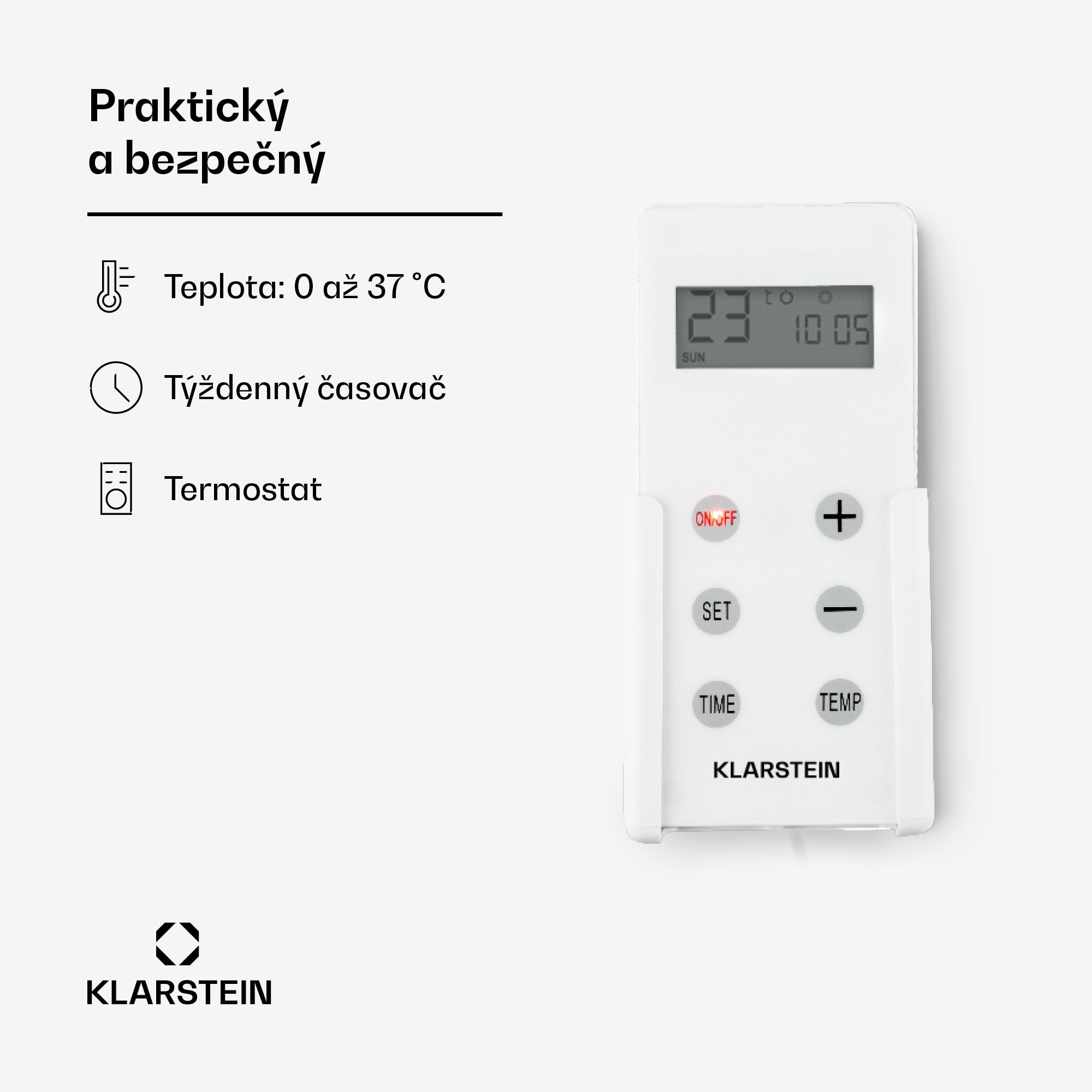 Klarstein Wonderwall 60, infračervený ohrievač, 60 x 100cm, 600 W, týždenný časovač, IP24 – Obrázok 4