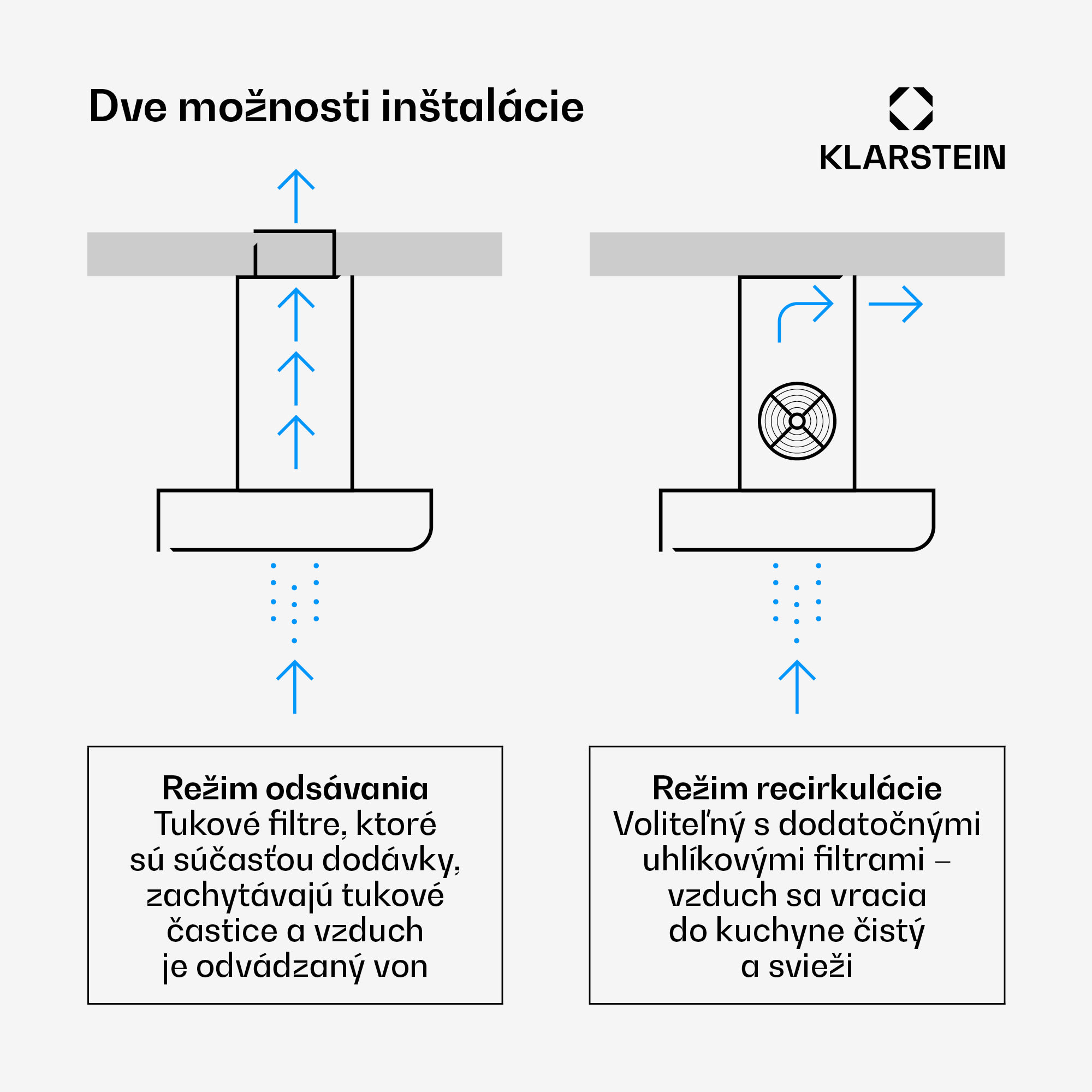 Klarstein Valeria ostrovný digestor 90 cm 642 m³/h odsávanie Touch LED sklo nerez – Obrázok 2