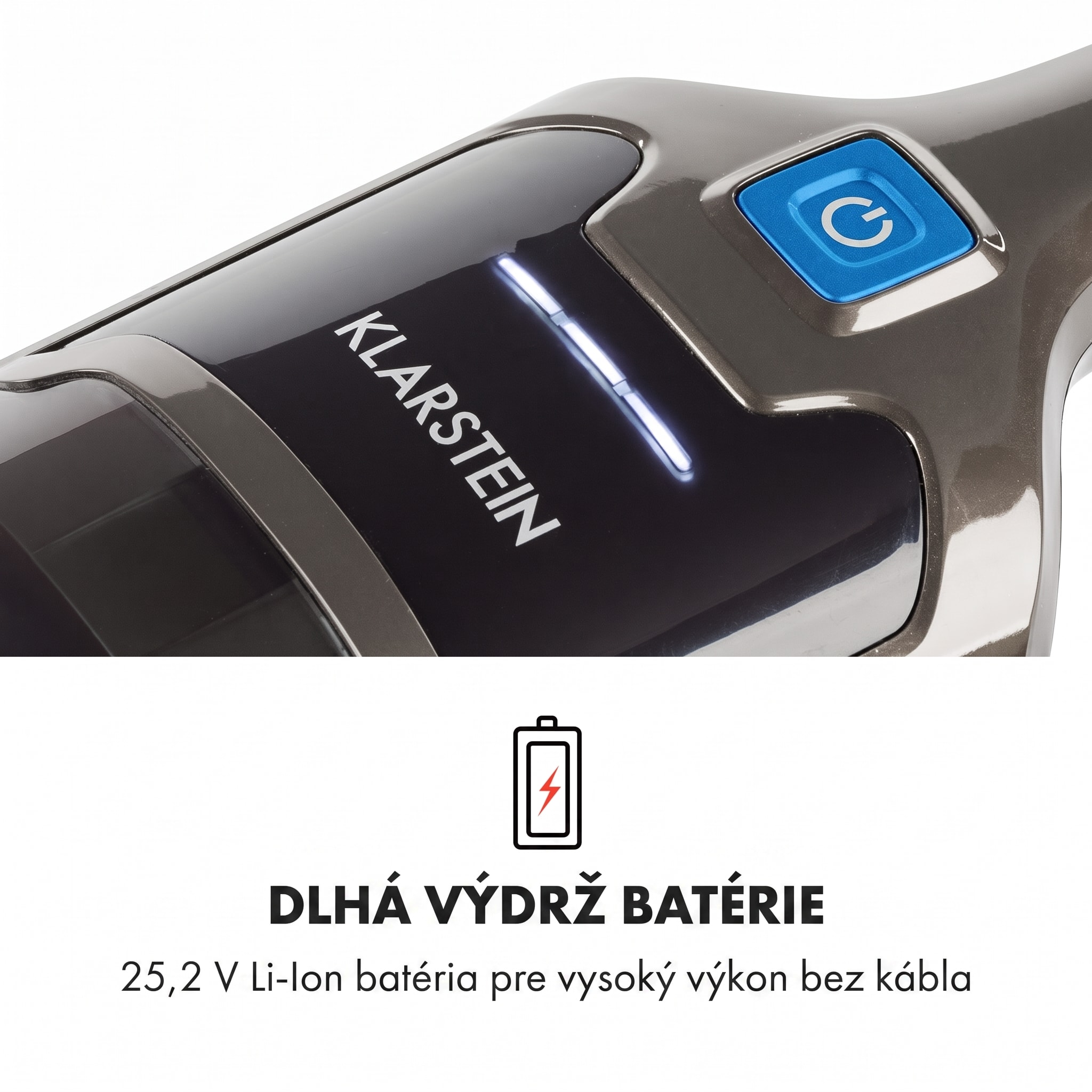 Klarstein TurboHybrid, vysávač, podlahový a ručný vysávač, antracitovo/modrý – Obrázok 4