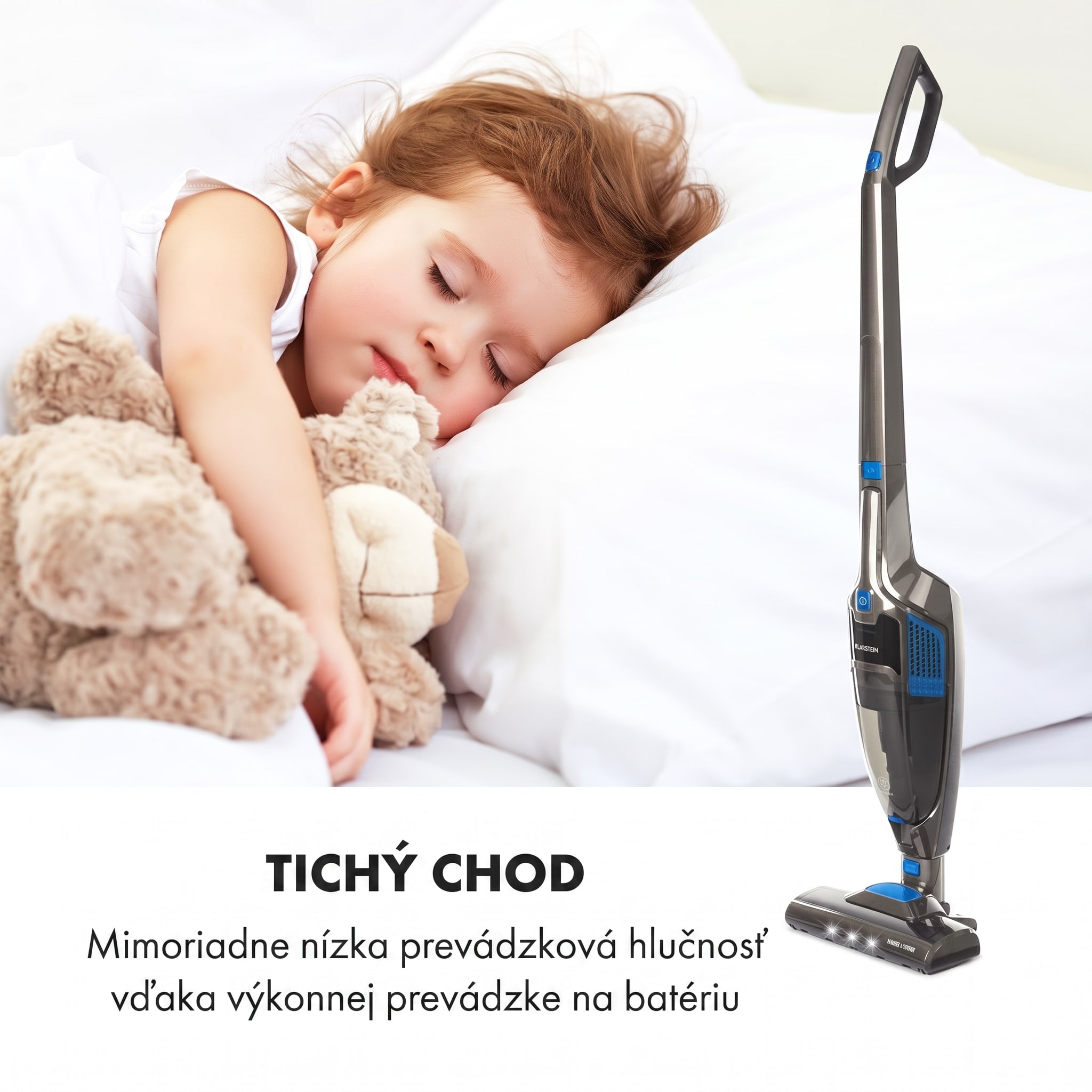 Klarstein TurboHybrid, vysávač, podlahový a ručný vysávač, antracitovo/modrý – Obrázok 5