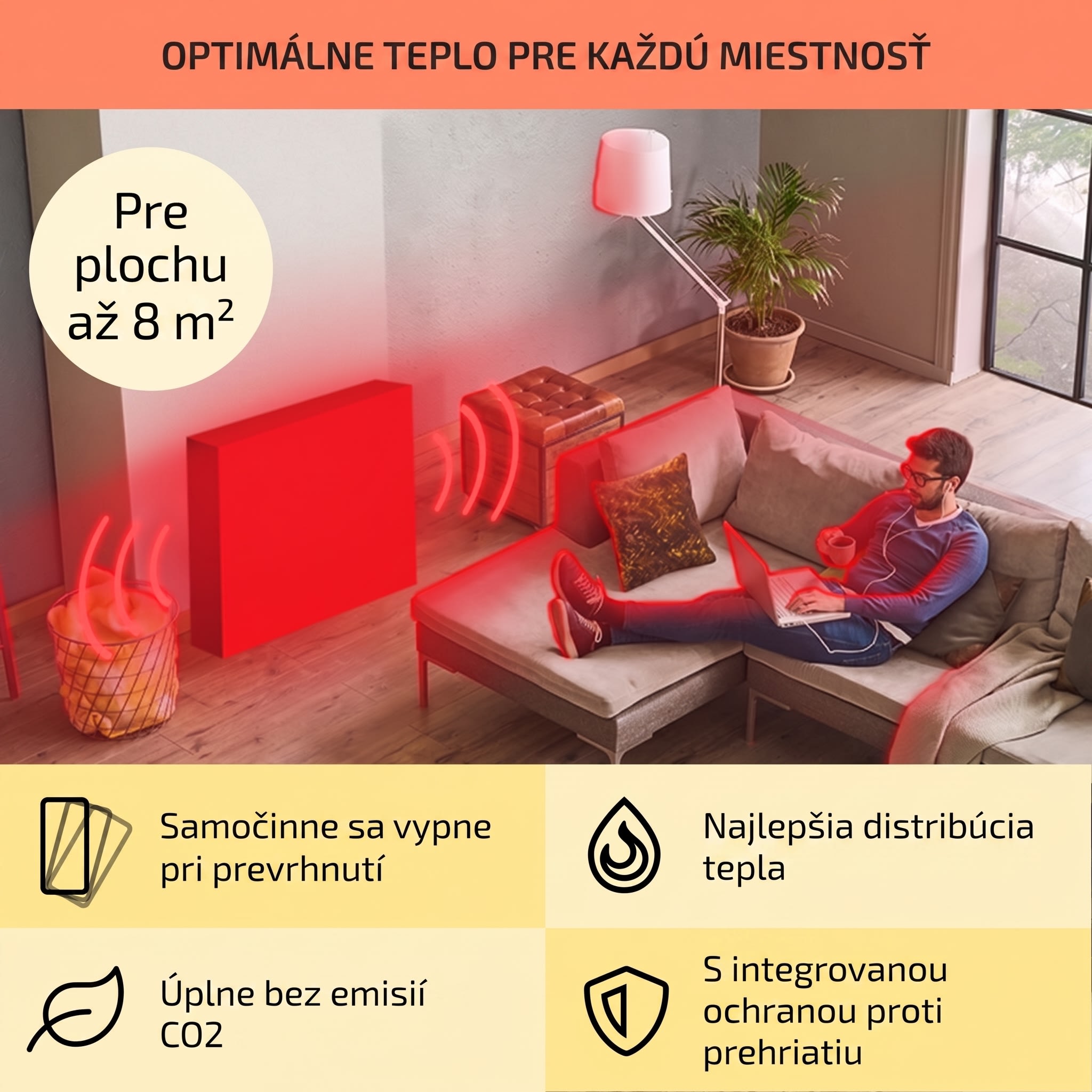 OneConcept Wallander, olejový radiátor, 600 W, termostat, olejové vyhrievanie, plochý dizajn, čierny – Obrázok 5