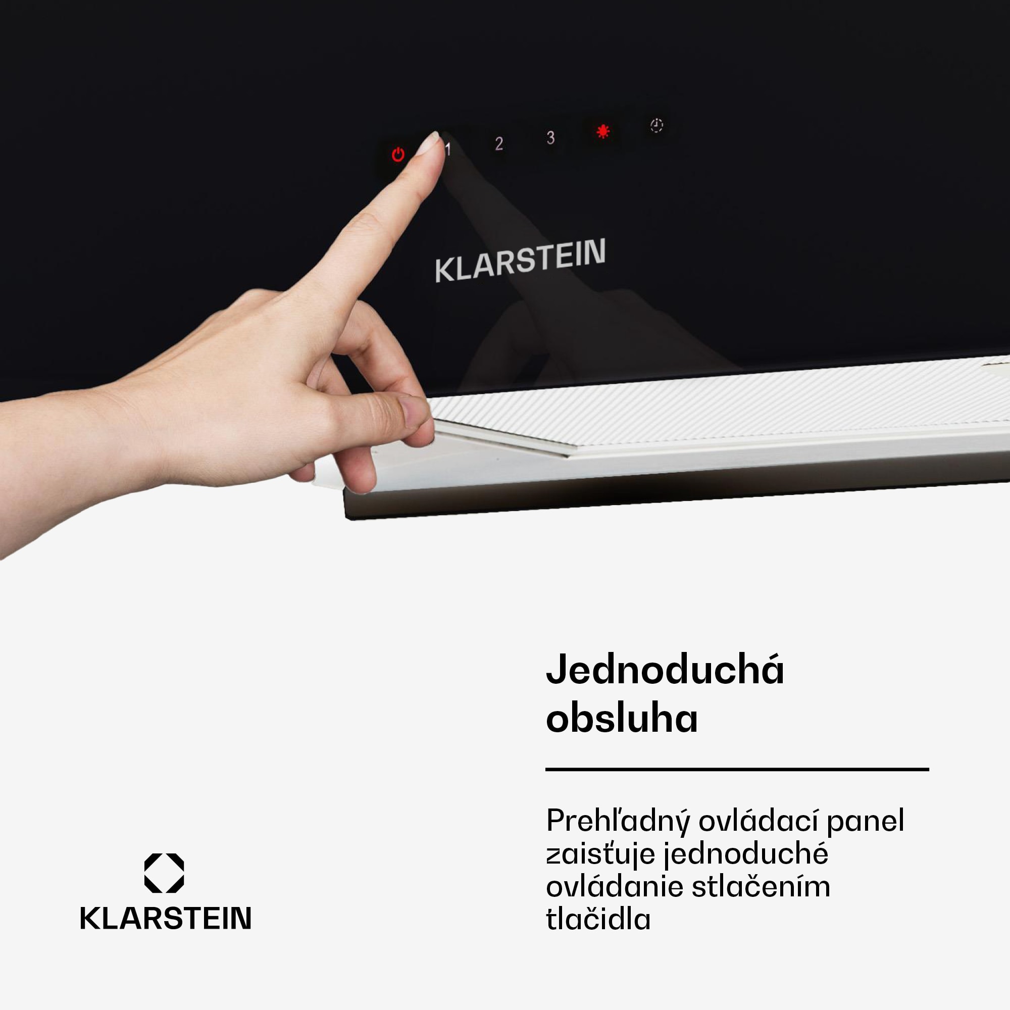 Klarstein Kronleuchter L, digestor, 60 cm, ostrovčekový, 577 m³/h, dotykové ovládanie, LED, čierny – Obrázok 4